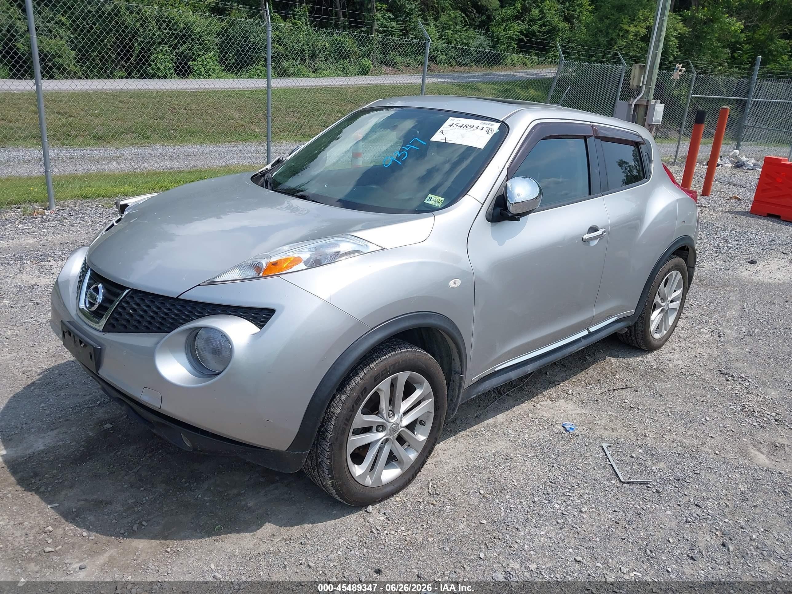 2012 Nissan Juke Sl Серебряный vin: JN8AF5MV8CT117757