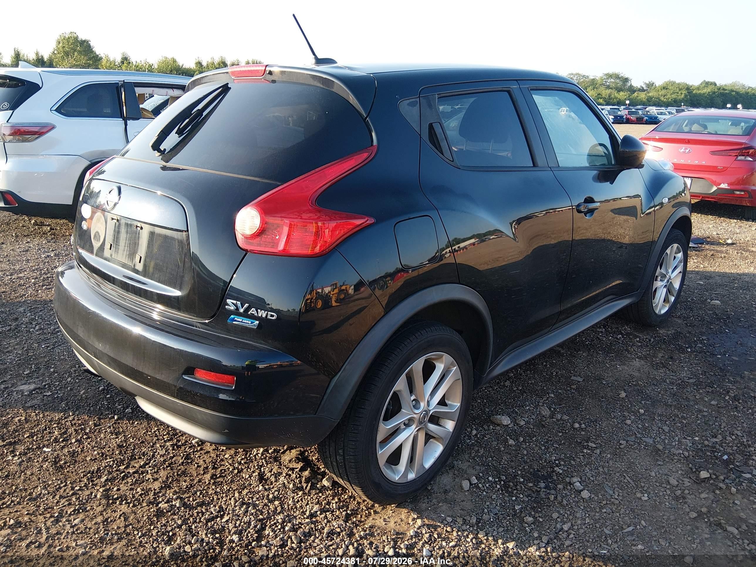 2013 Nissan Juke Sv Черный vin: JN8AF5MV8DT218590