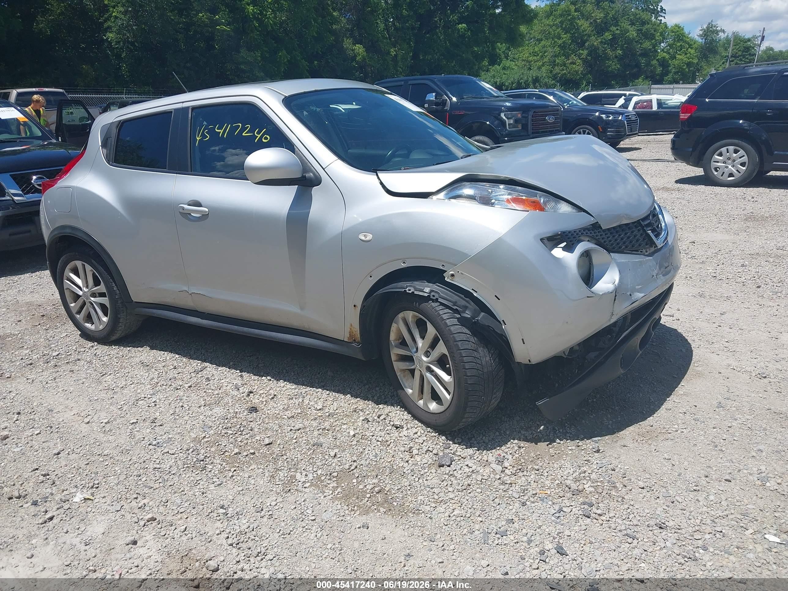 2013 Nissan Juke Sl Silver vin: JN8AF5MV8DT222655