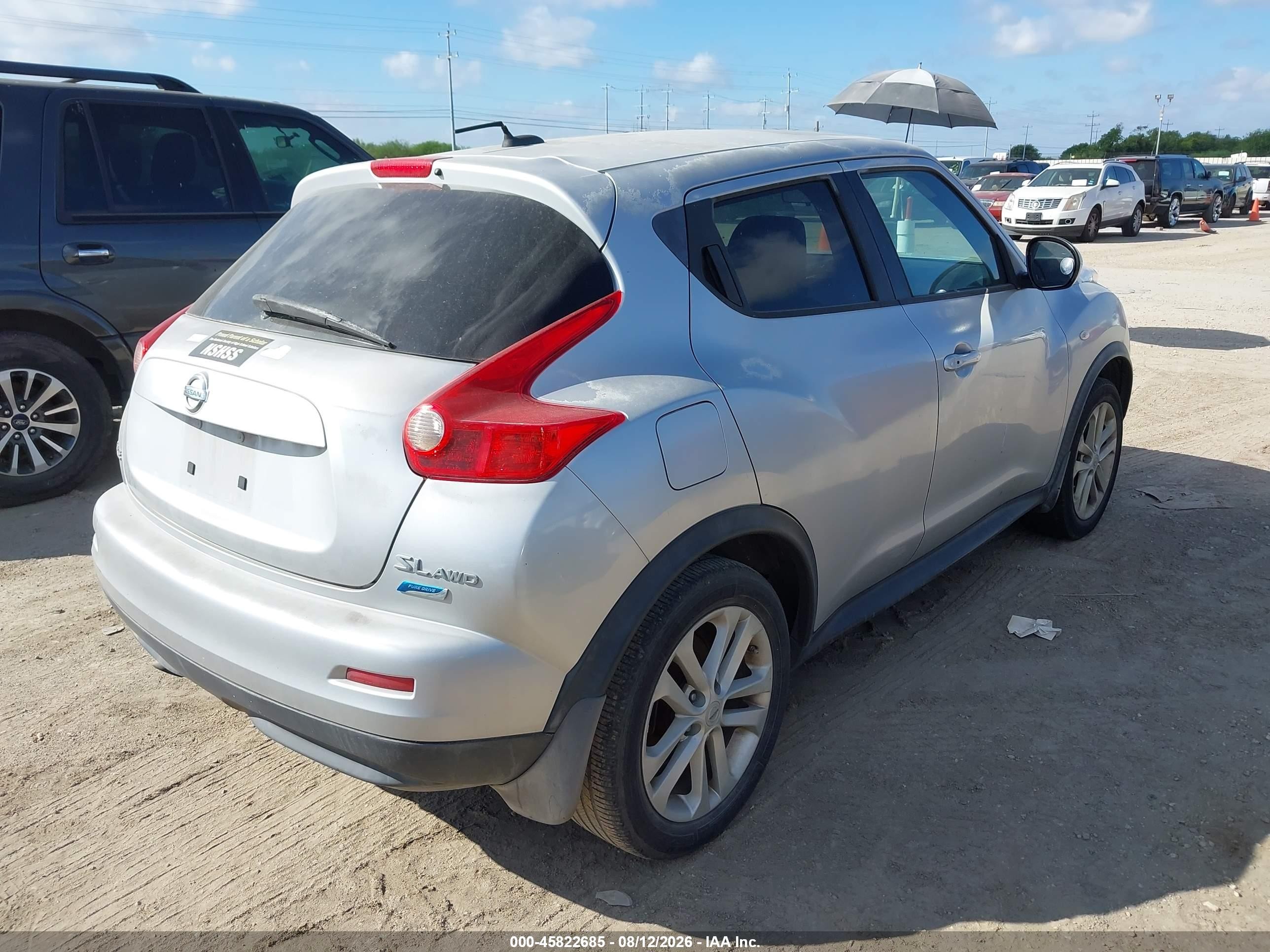 2013 Nissan Juke Nismo/s/sl/sv Silver vin: JN8AF5MV8DT225393