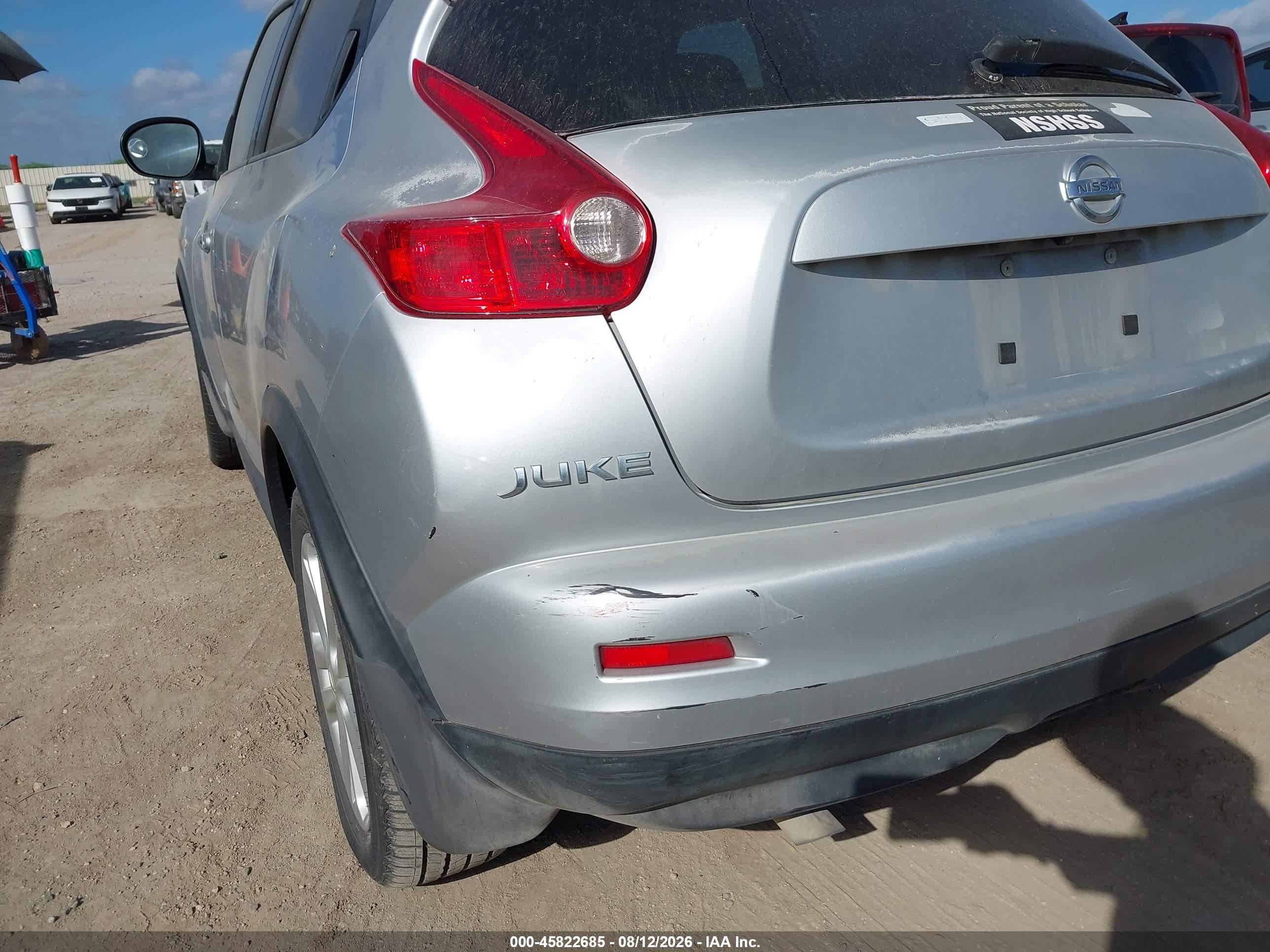 2013 Nissan Juke Nismo/s/sl/sv Silver vin: JN8AF5MV8DT225393