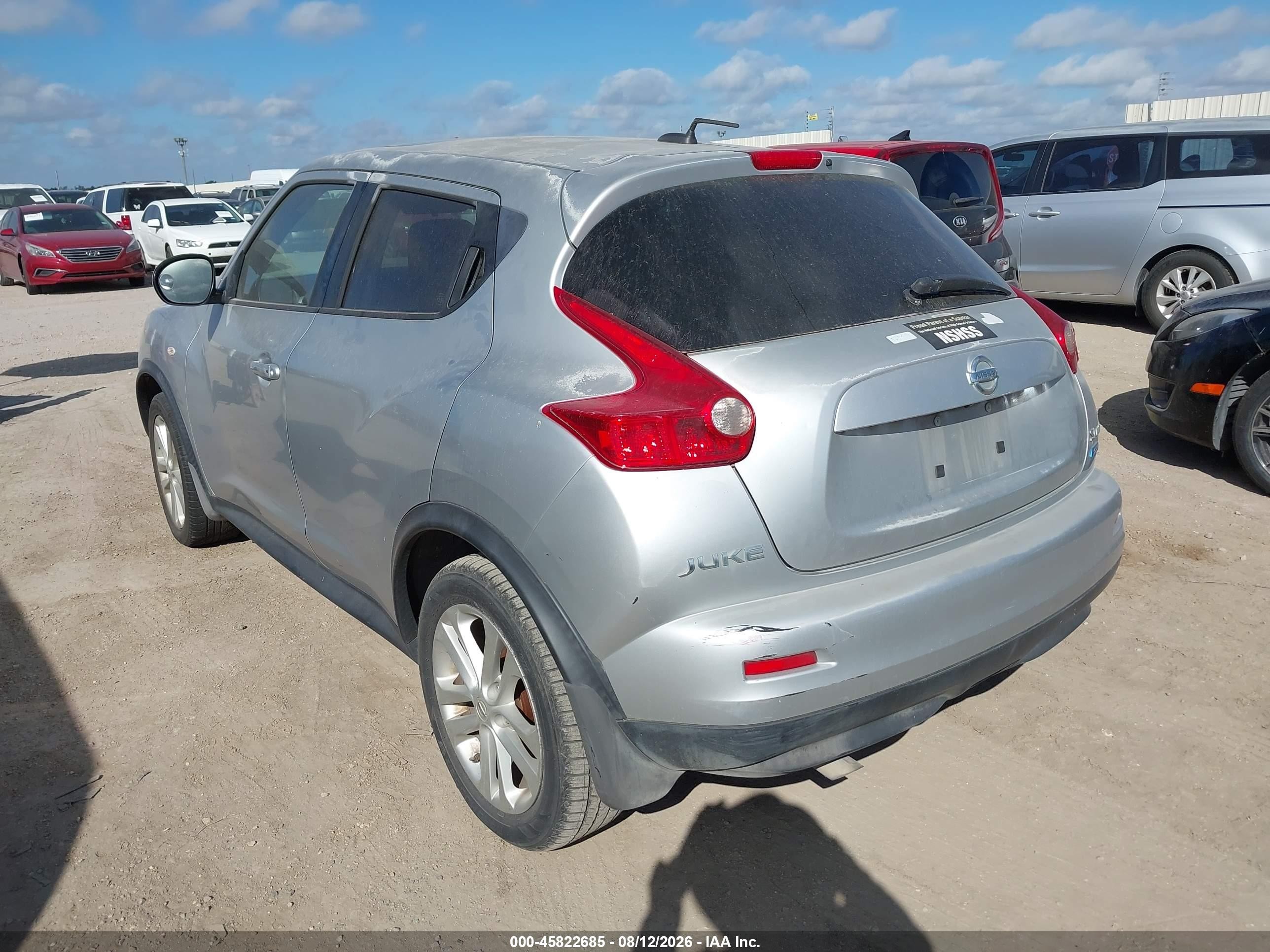 2013 Nissan Juke Nismo/s/sl/sv Silver vin: JN8AF5MV8DT225393