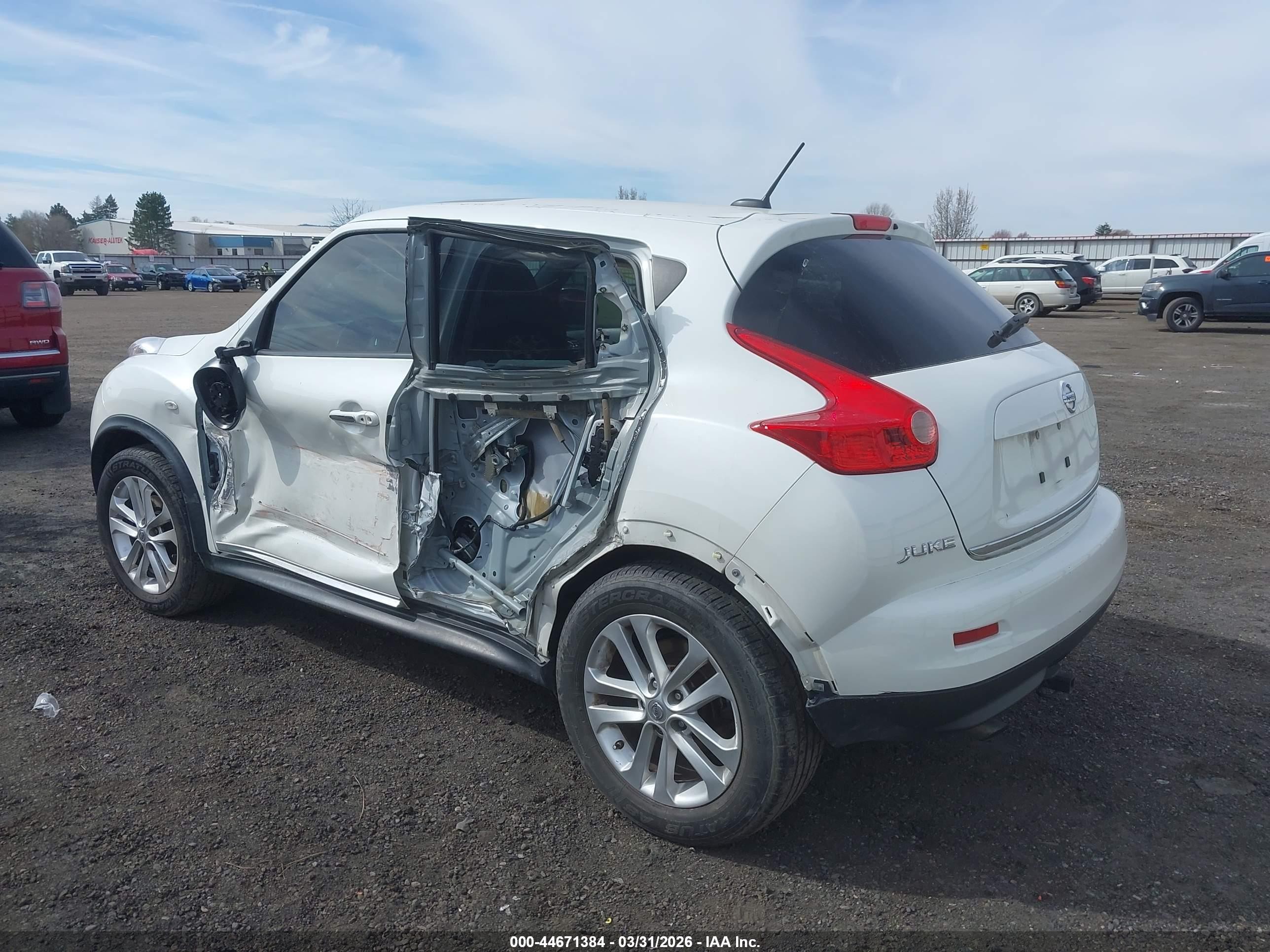 2013 Nissan Juke Sl Белый vin: JN8AF5MV8DT226639