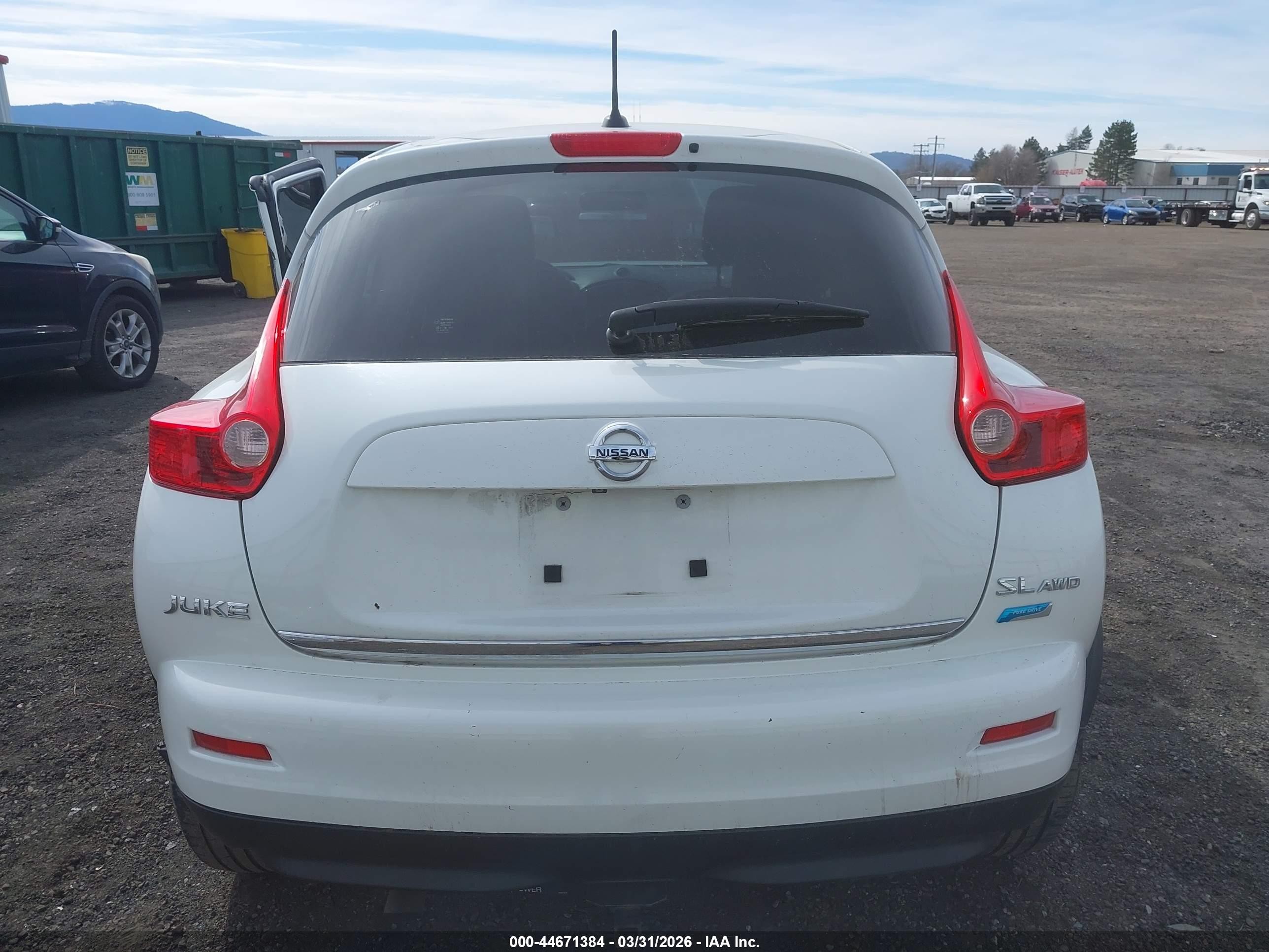 2013 Nissan Juke Sl Белый vin: JN8AF5MV8DT226639