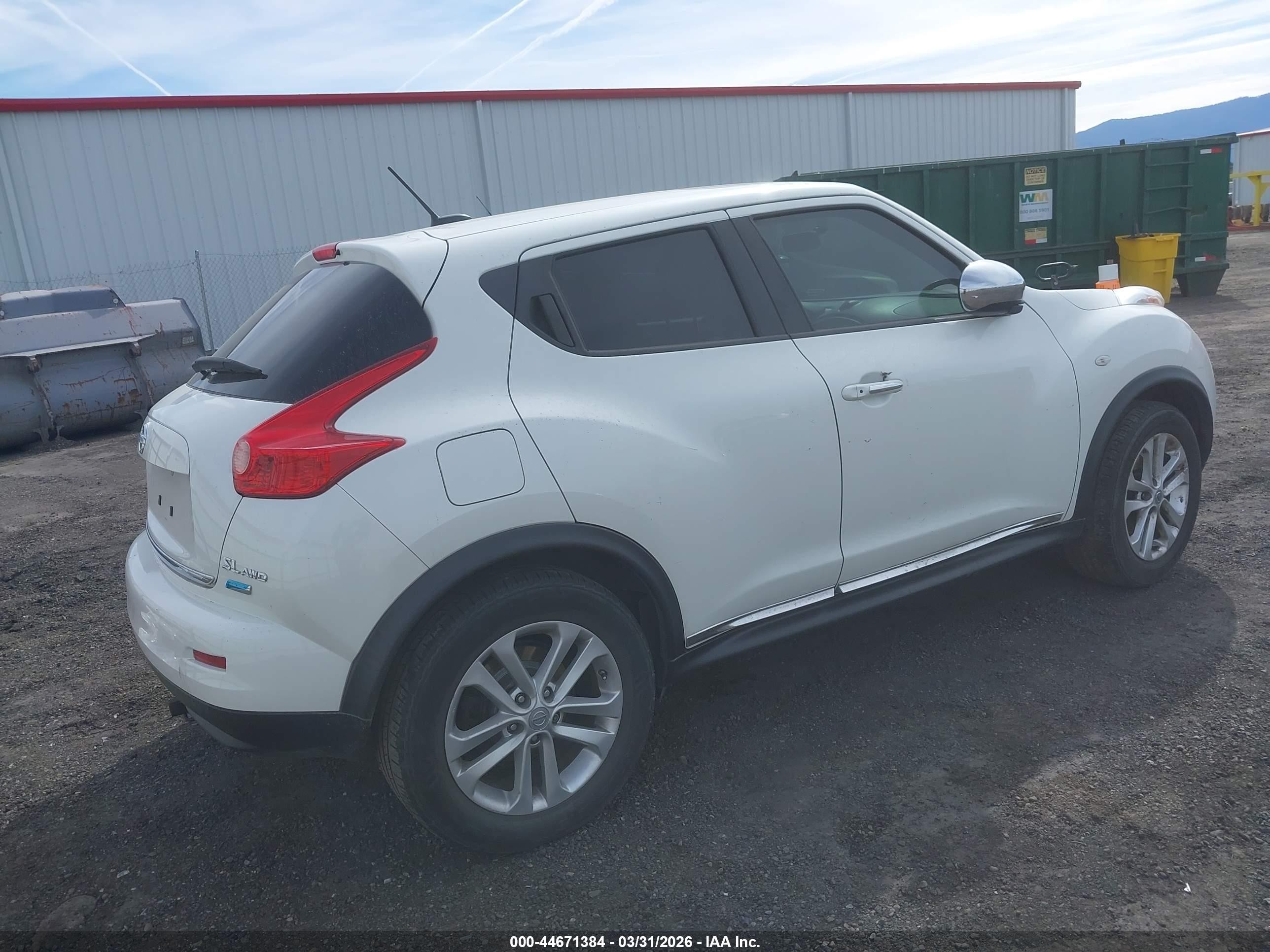 2013 Nissan Juke Sl Белый vin: JN8AF5MV8DT226639