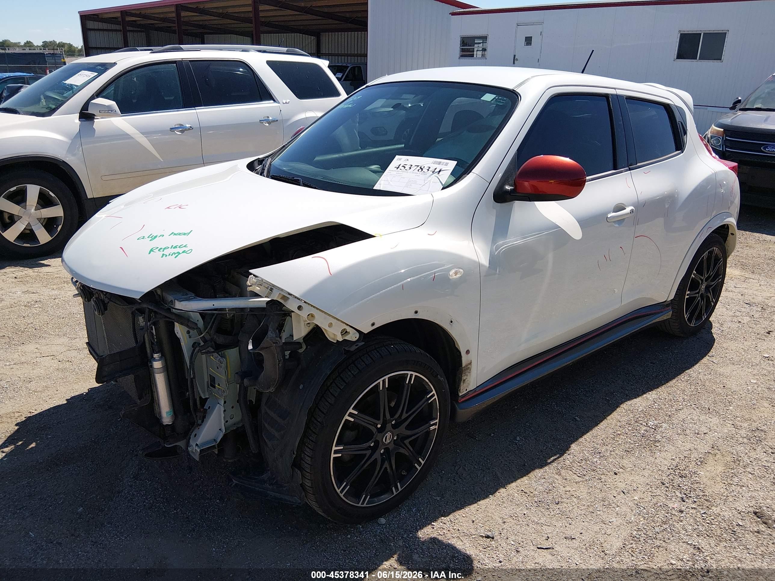 2014 Nissan Juke Nismo White vin: JN8AF5MV8ET364974
