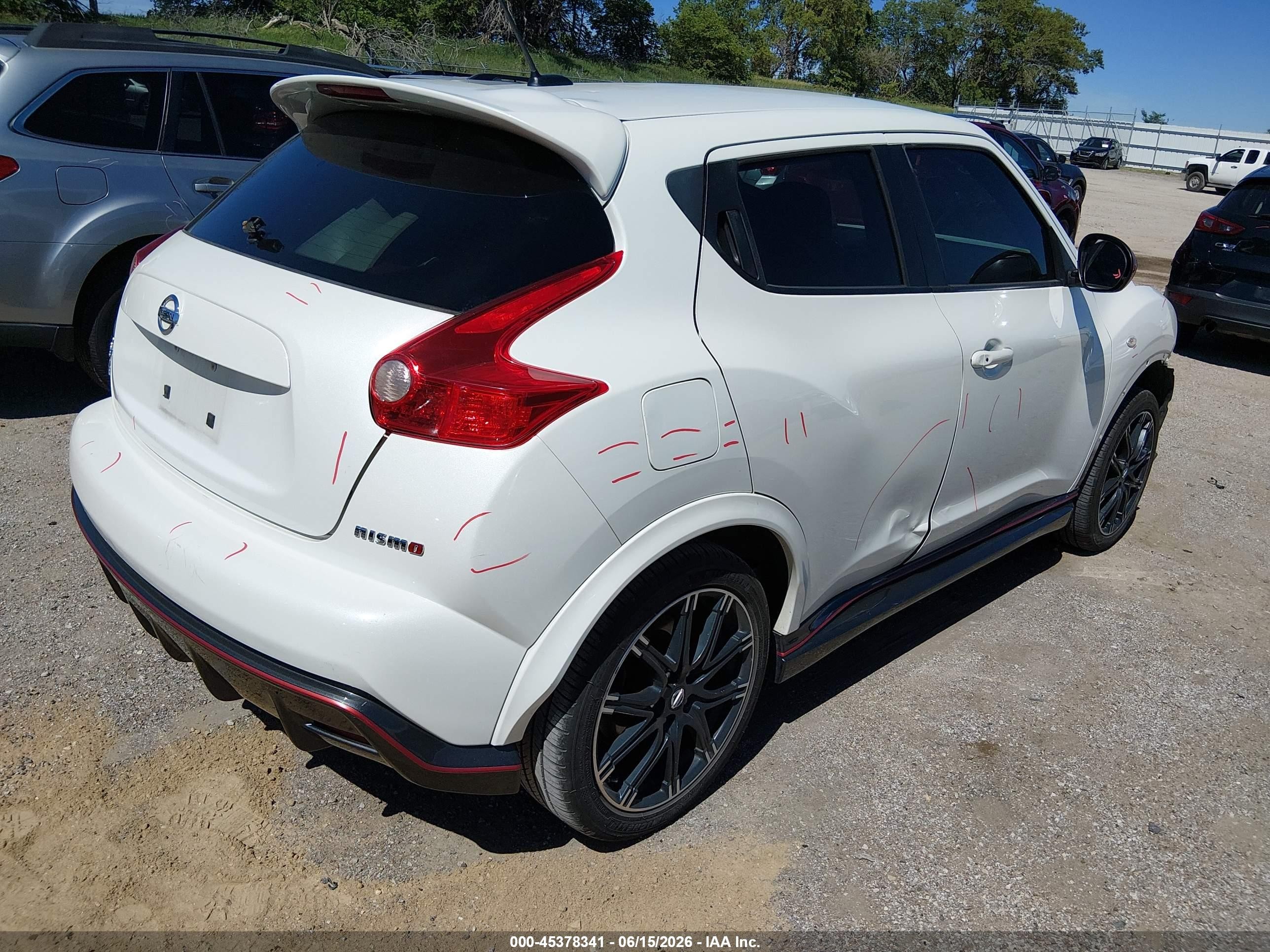 2014 Nissan Juke Nismo White vin: JN8AF5MV8ET364974