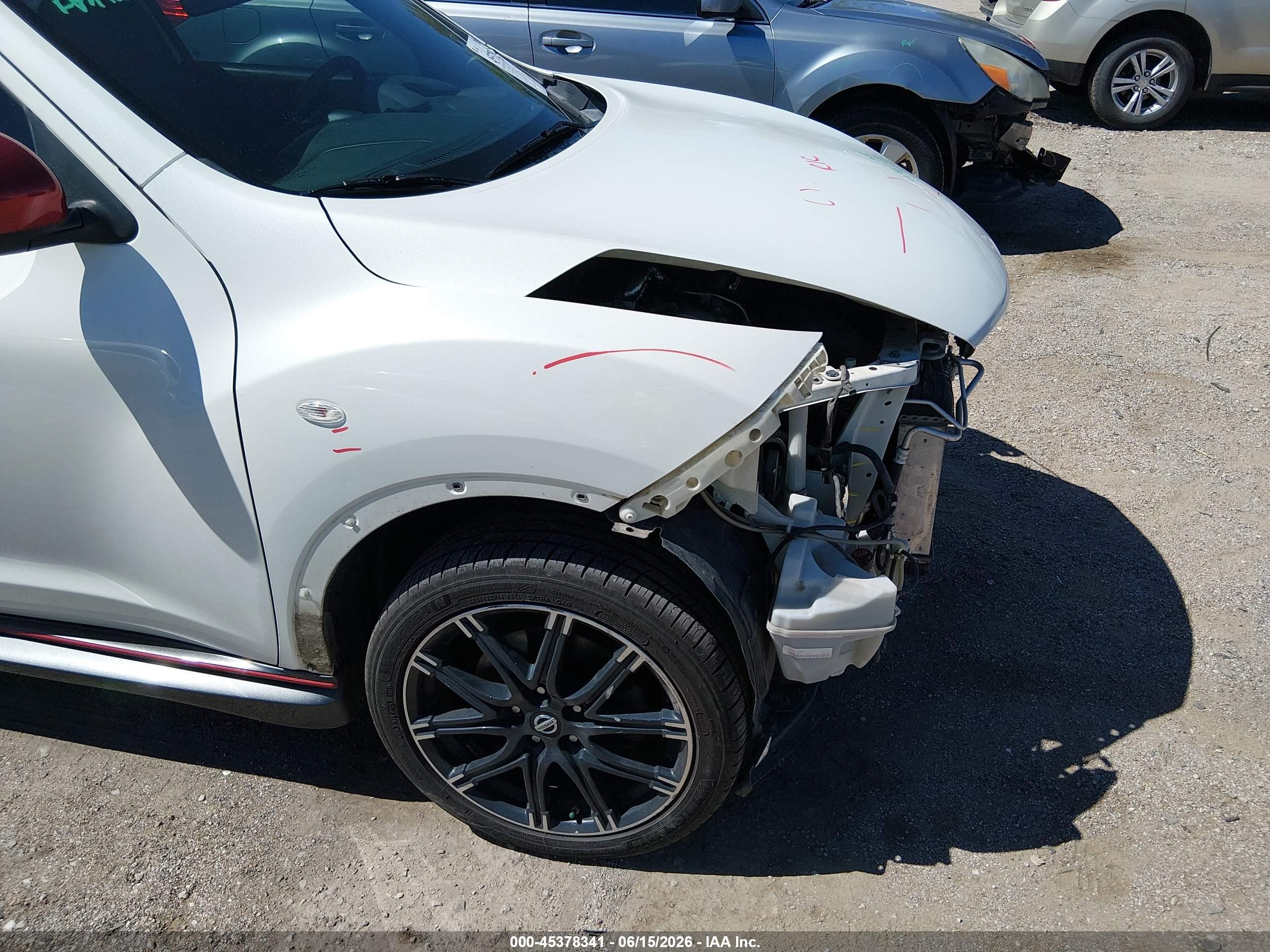 2014 Nissan Juke Nismo White vin: JN8AF5MV8ET364974