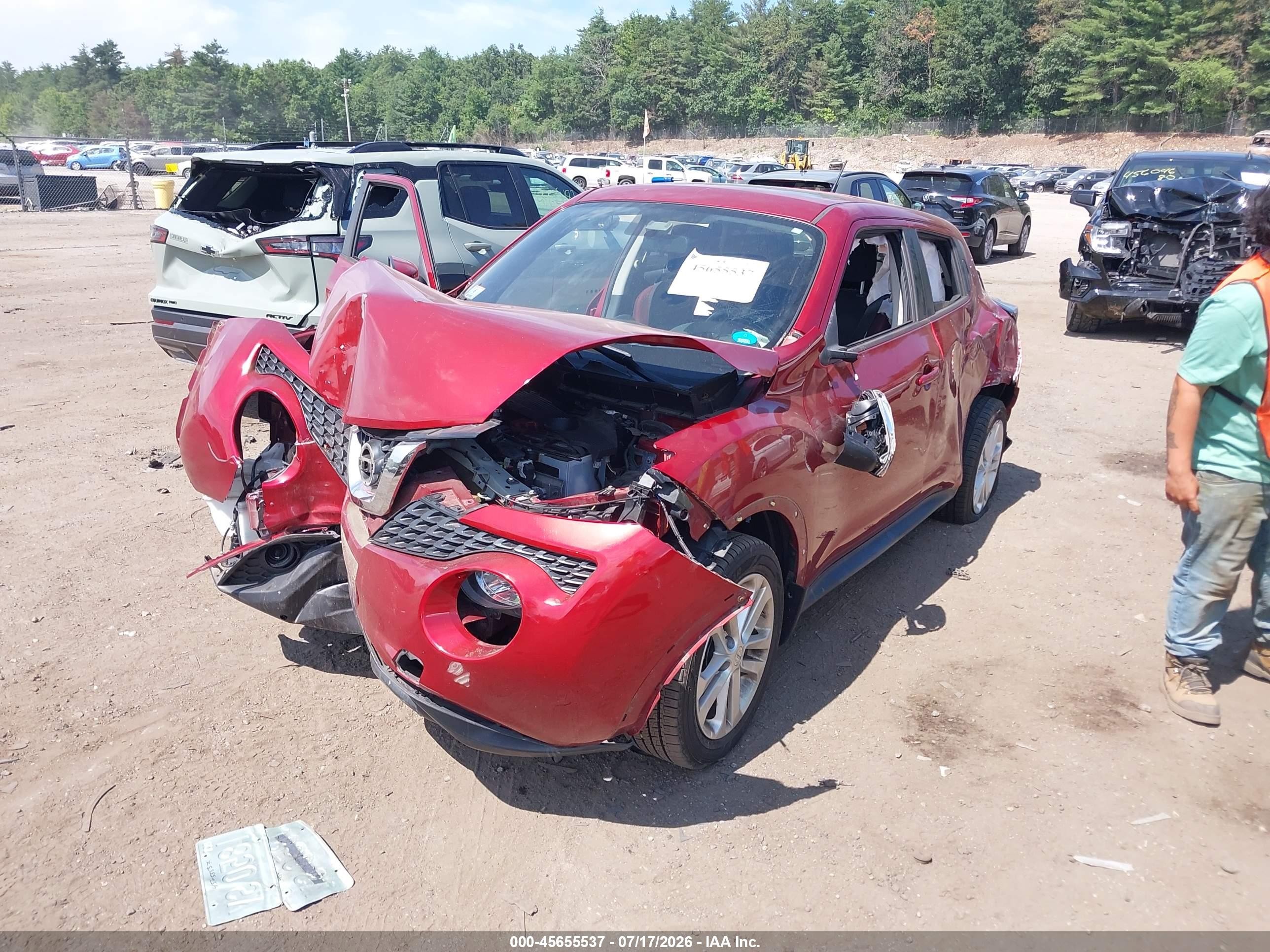 2015 Nissan Juke Sv Red vin: JN8AF5MV8FT557014