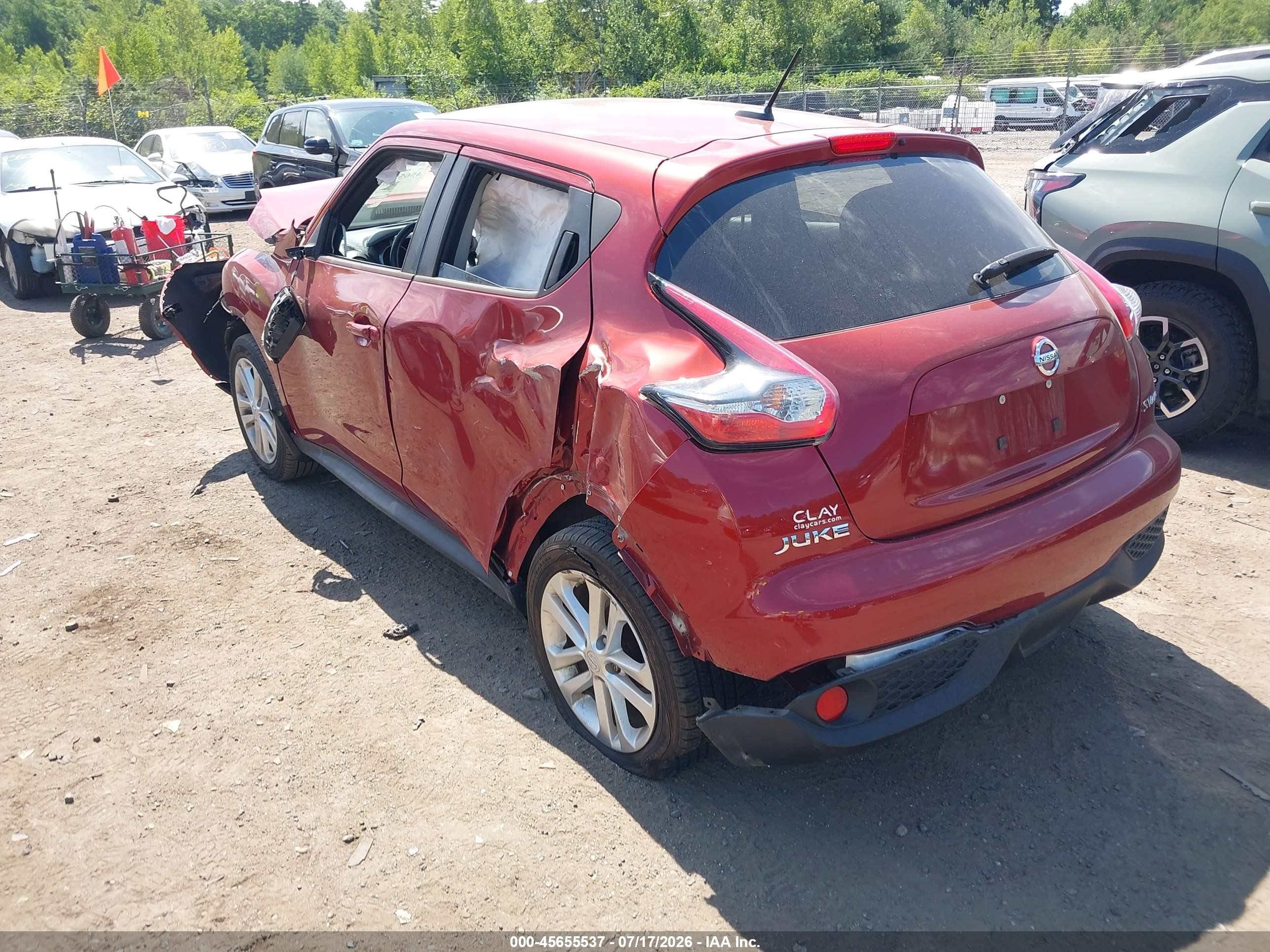 2015 Nissan Juke Sv Red vin: JN8AF5MV8FT557014