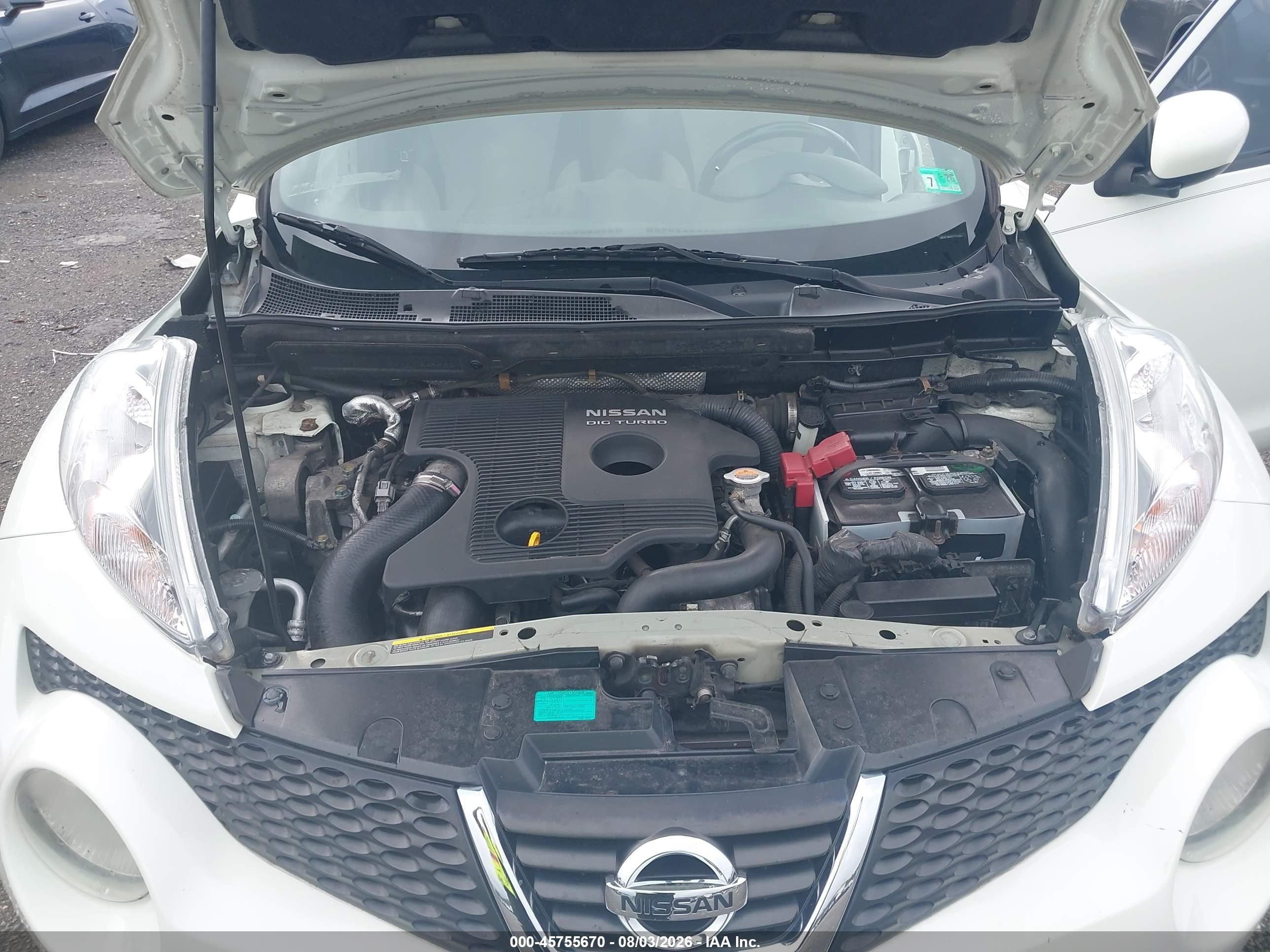2012 Nissan Juke Sv Белый vin: JN8AF5MV9CT121896