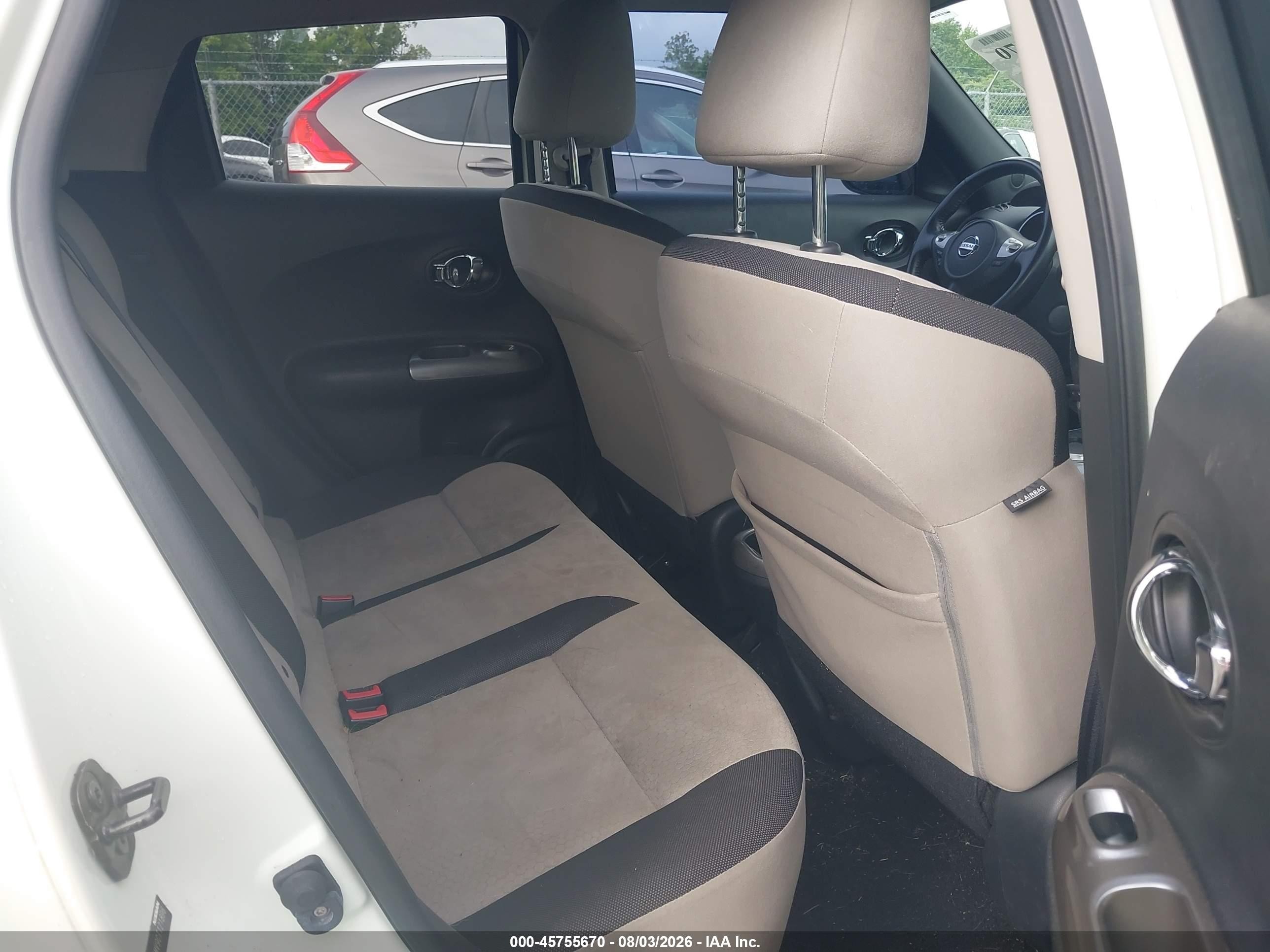 2012 Nissan Juke Sv Белый vin: JN8AF5MV9CT121896