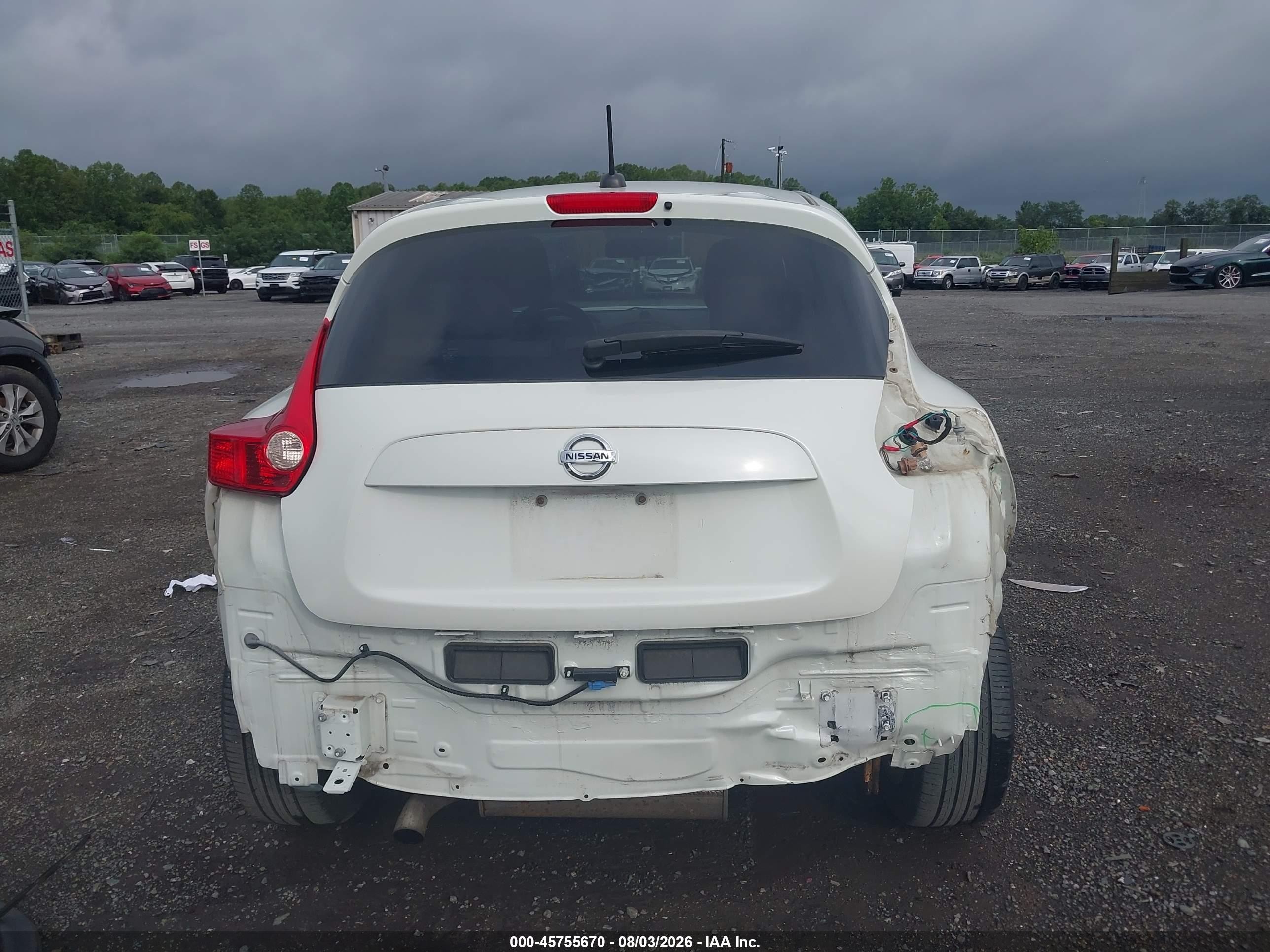 2012 Nissan Juke Sv Белый vin: JN8AF5MV9CT121896