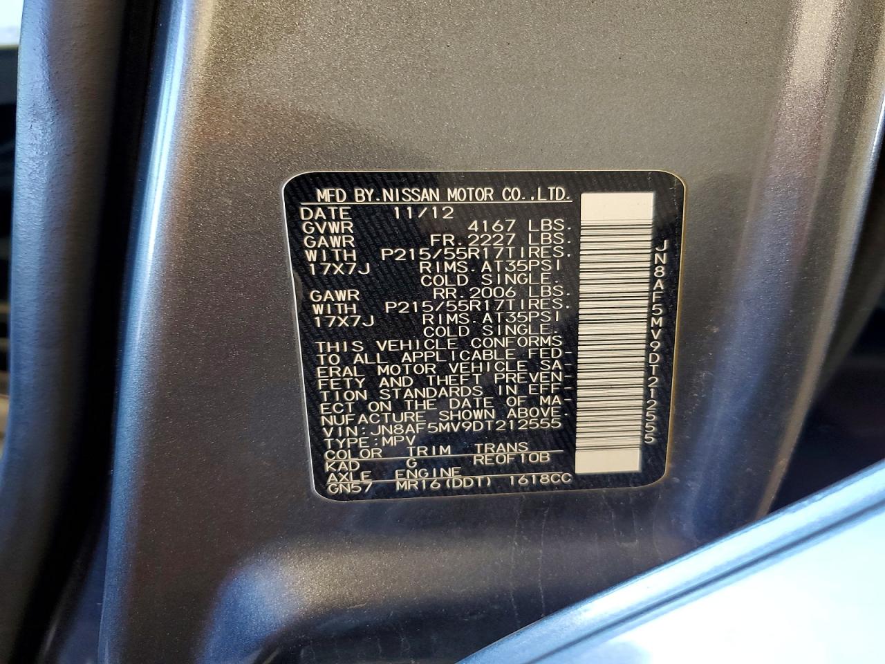 2013 Nissan Juke S Silver vin: JN8AF5MV9DT212555