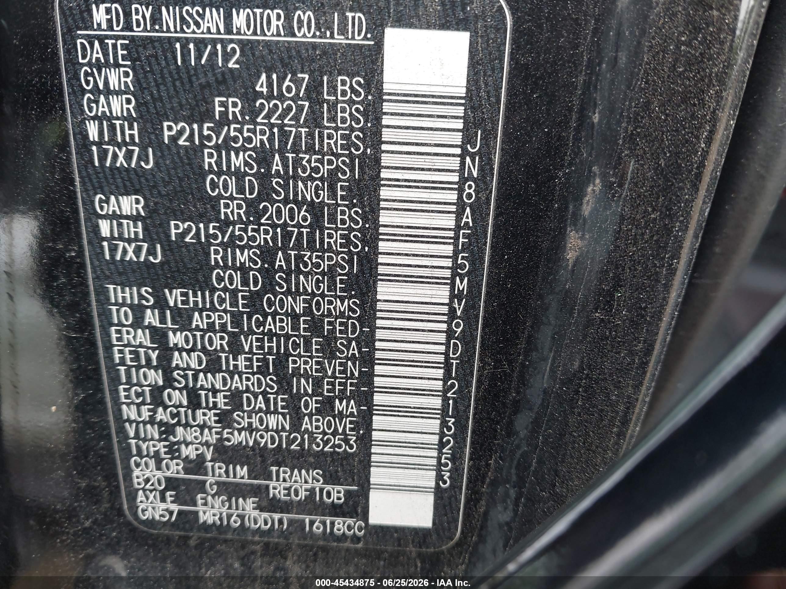 2013 Nissan Juke Sl Black vin: JN8AF5MV9DT213253