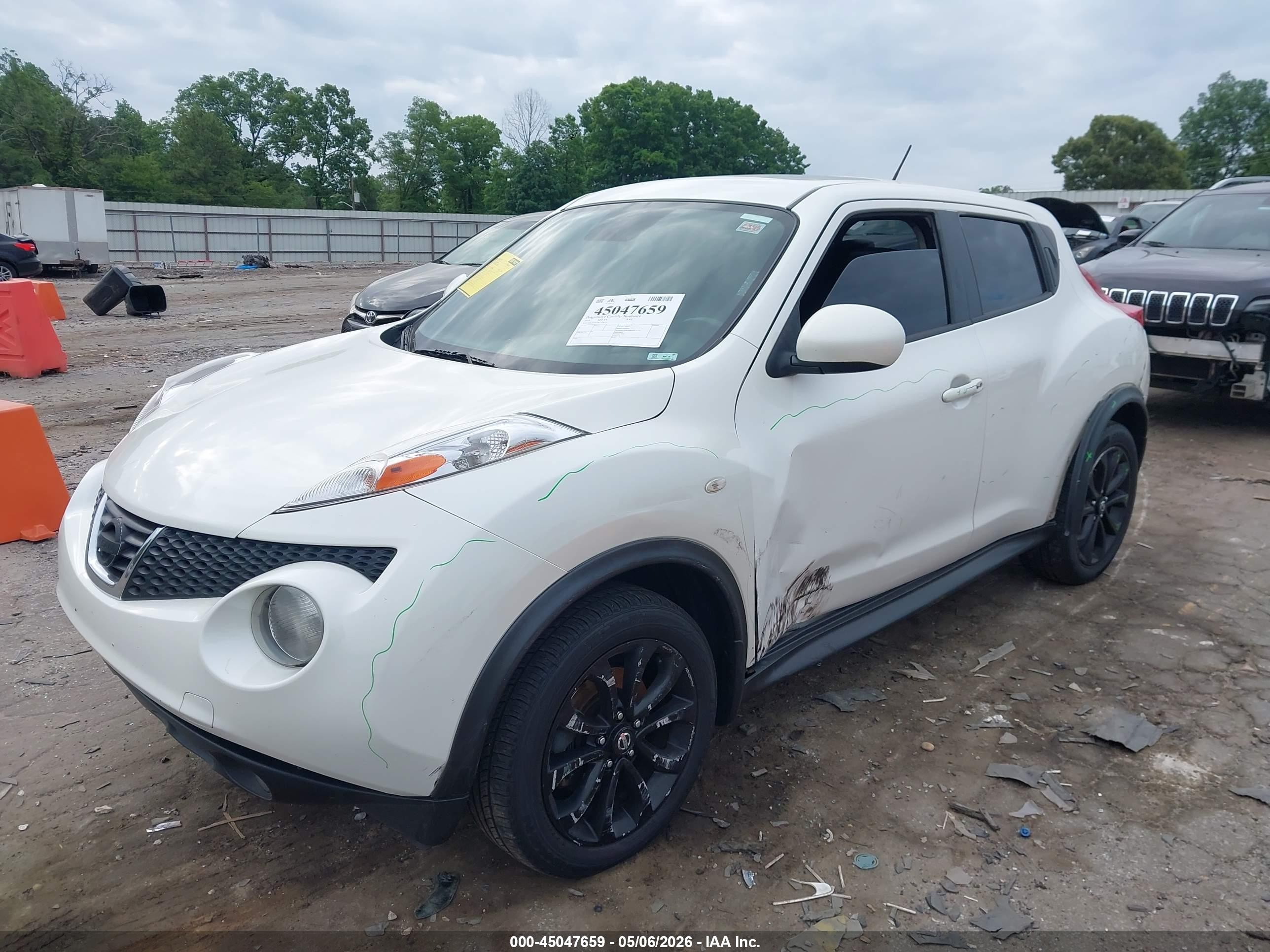 2014 Nissan Juke Sl White vin: JN8AF5MV9ET358133