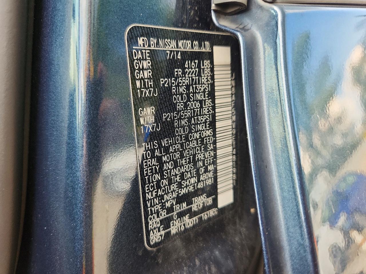 2014 Nissan Juke S Teal vin: JN8AF5MV9ET481981