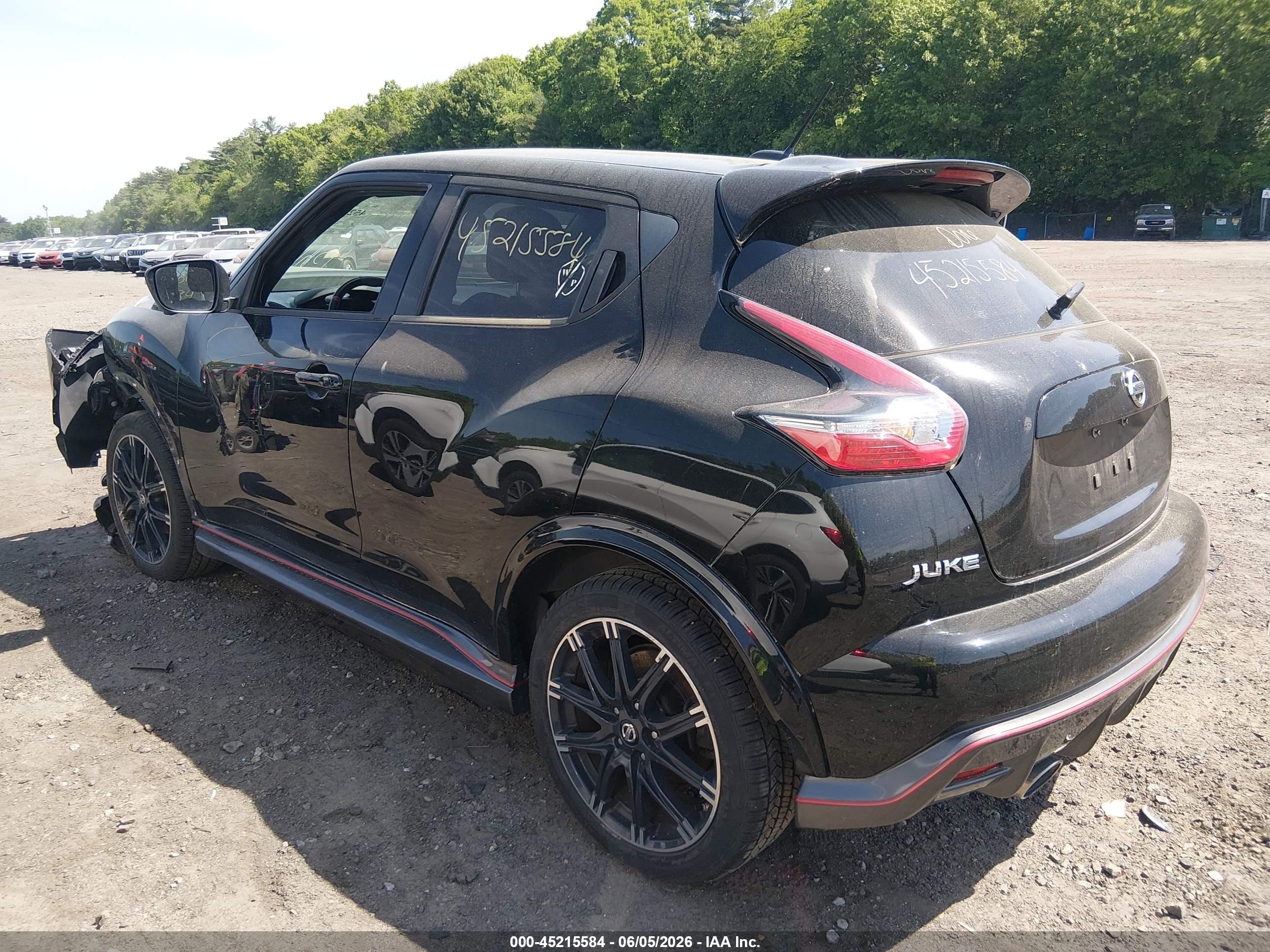 2015 Nissan Juke Nismo/s/sl/sv Black vin: JN8AF5MV9FT563744