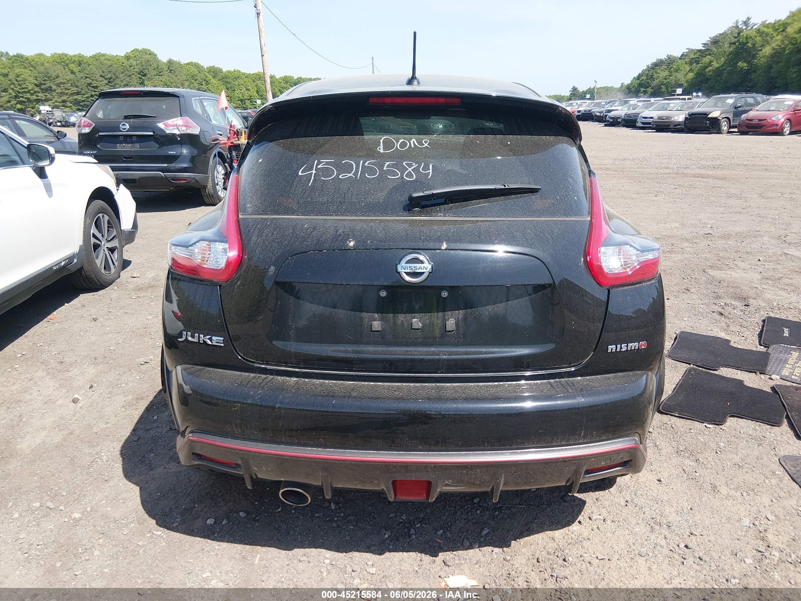 2015 Nissan Juke Nismo/s/sl/sv Black vin: JN8AF5MV9FT563744