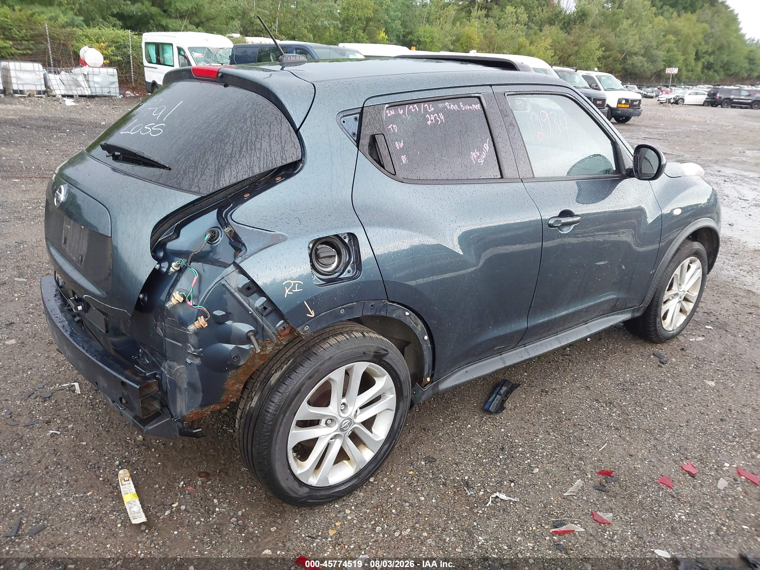 2011 Nissan Juke Sl Teal vin: JN8AF5MVXBT021501
