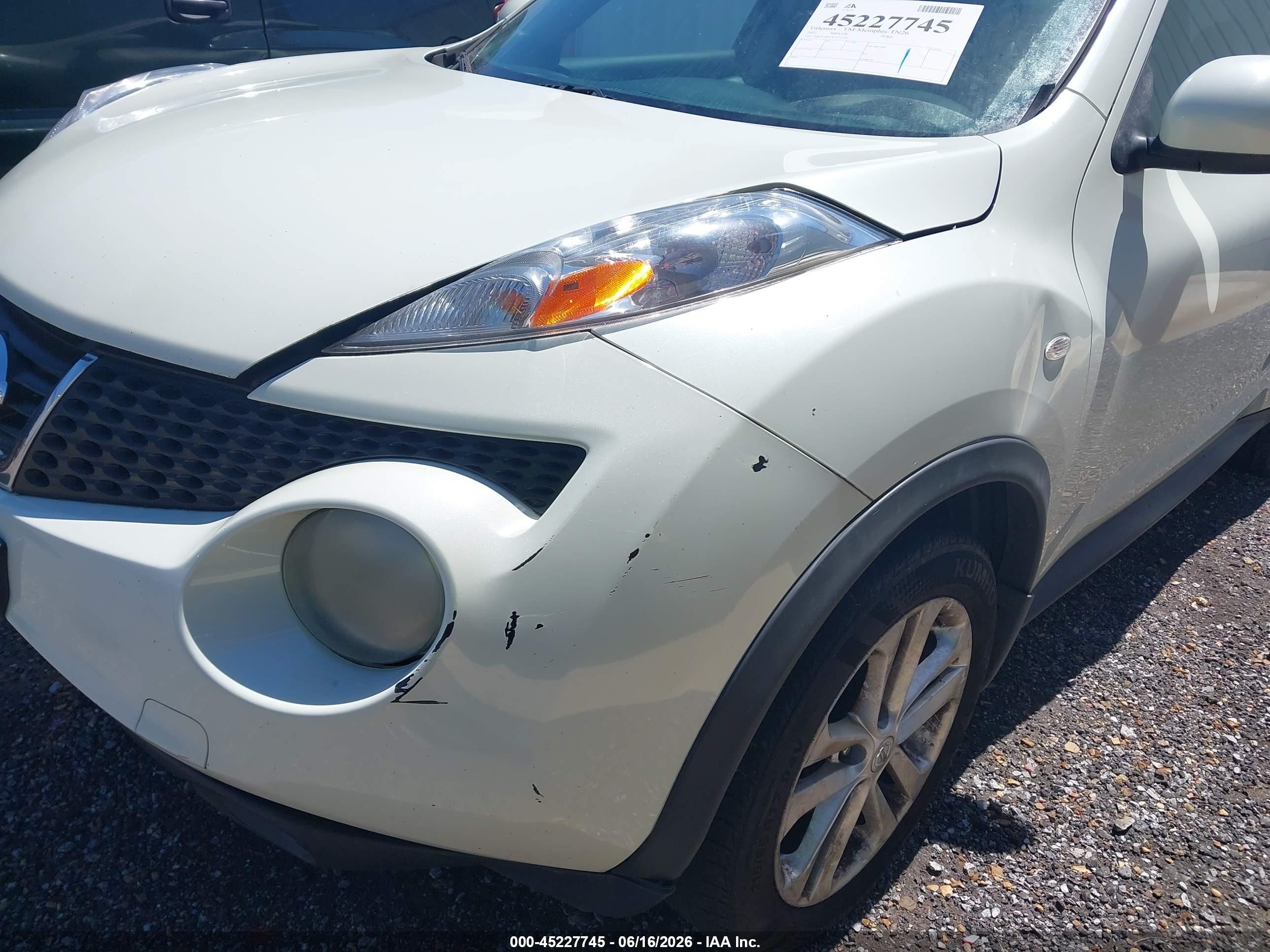 2012 Nissan Juke Sl White vin: JN8AF5MVXCT121762