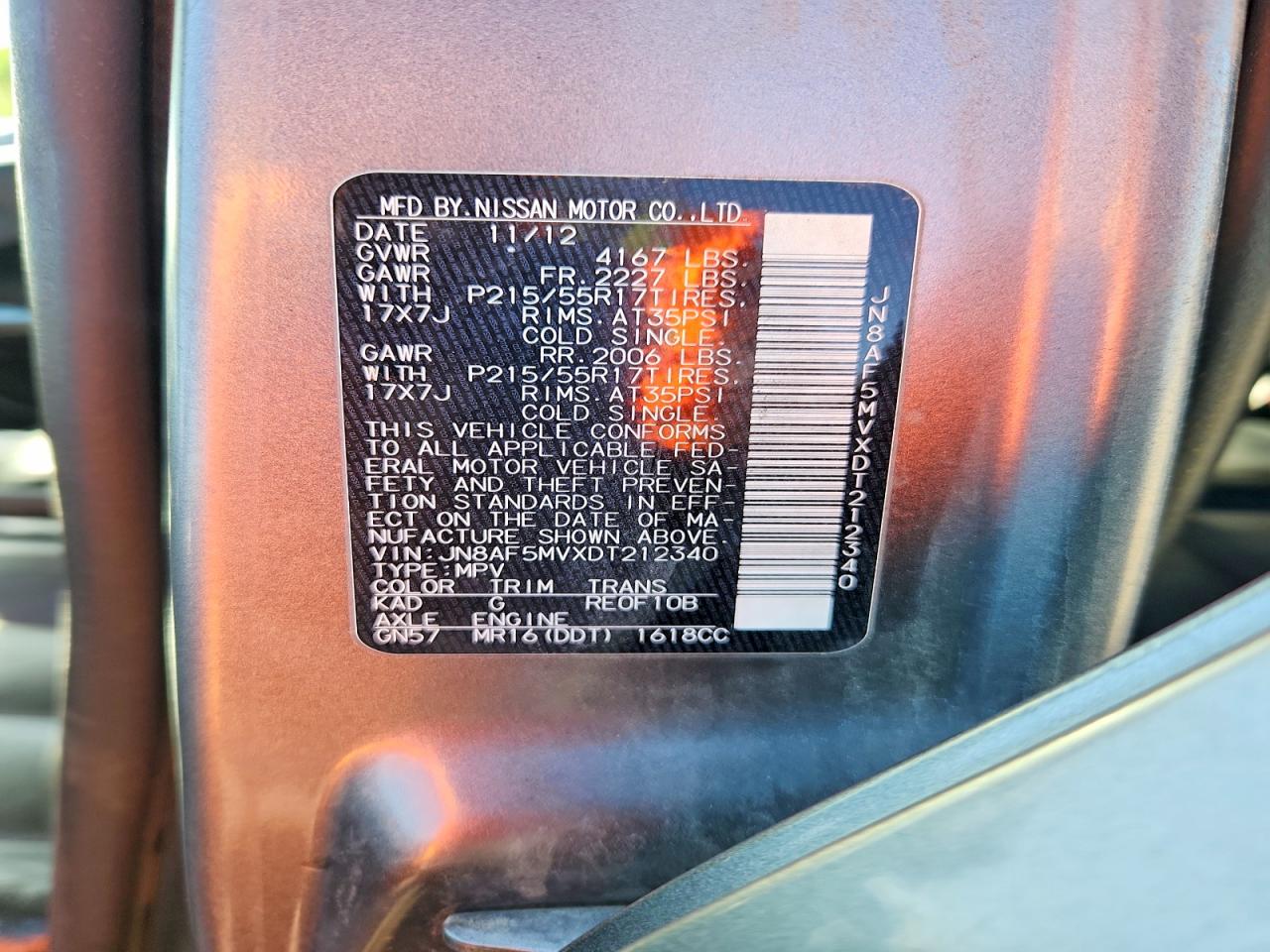 2013 Nissan Juke S Gray vin: JN8AF5MVXDT212340