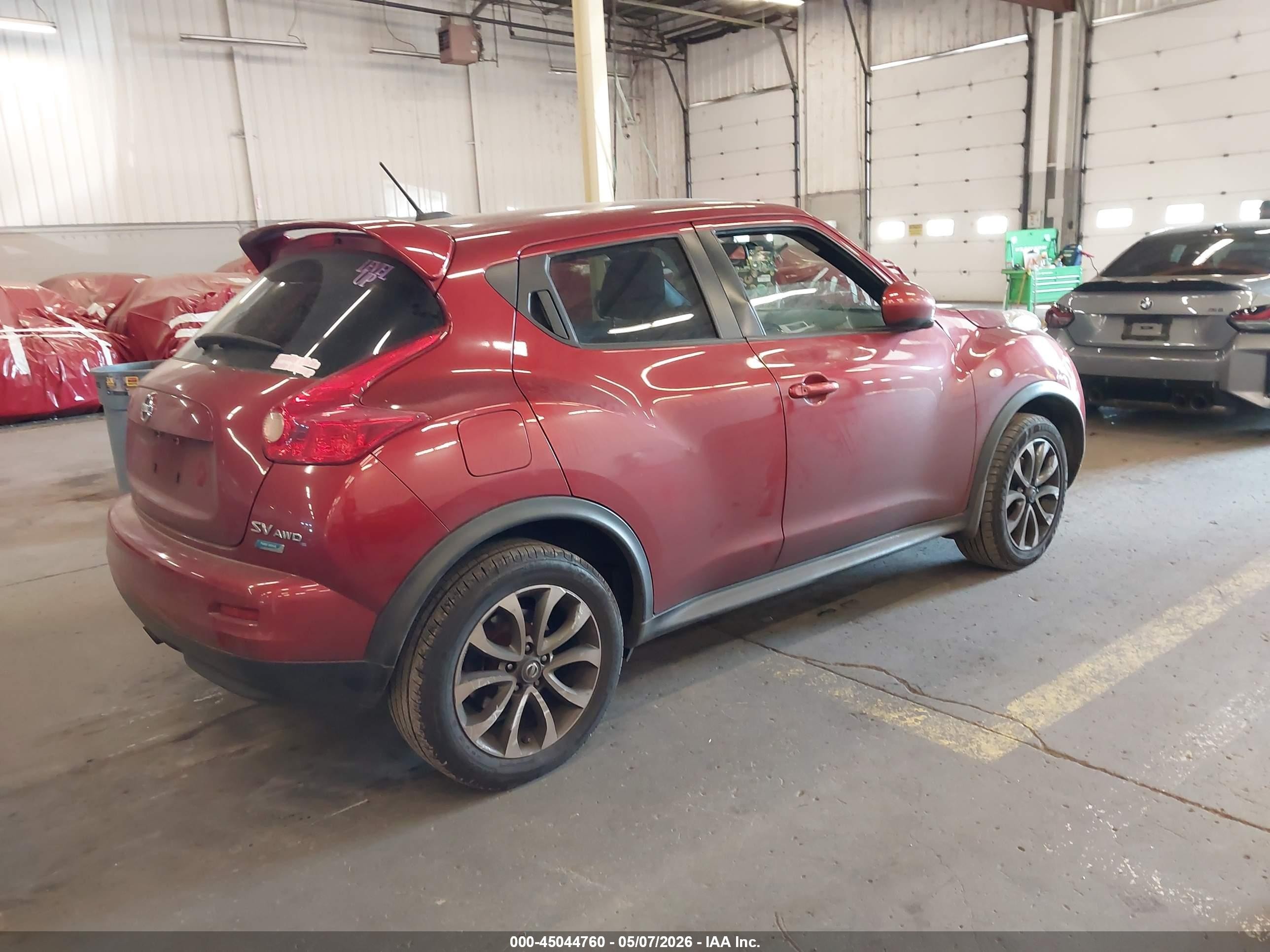 2013 Nissan Juke Sv Burgundy vin: JN8AF5MVXDT215559