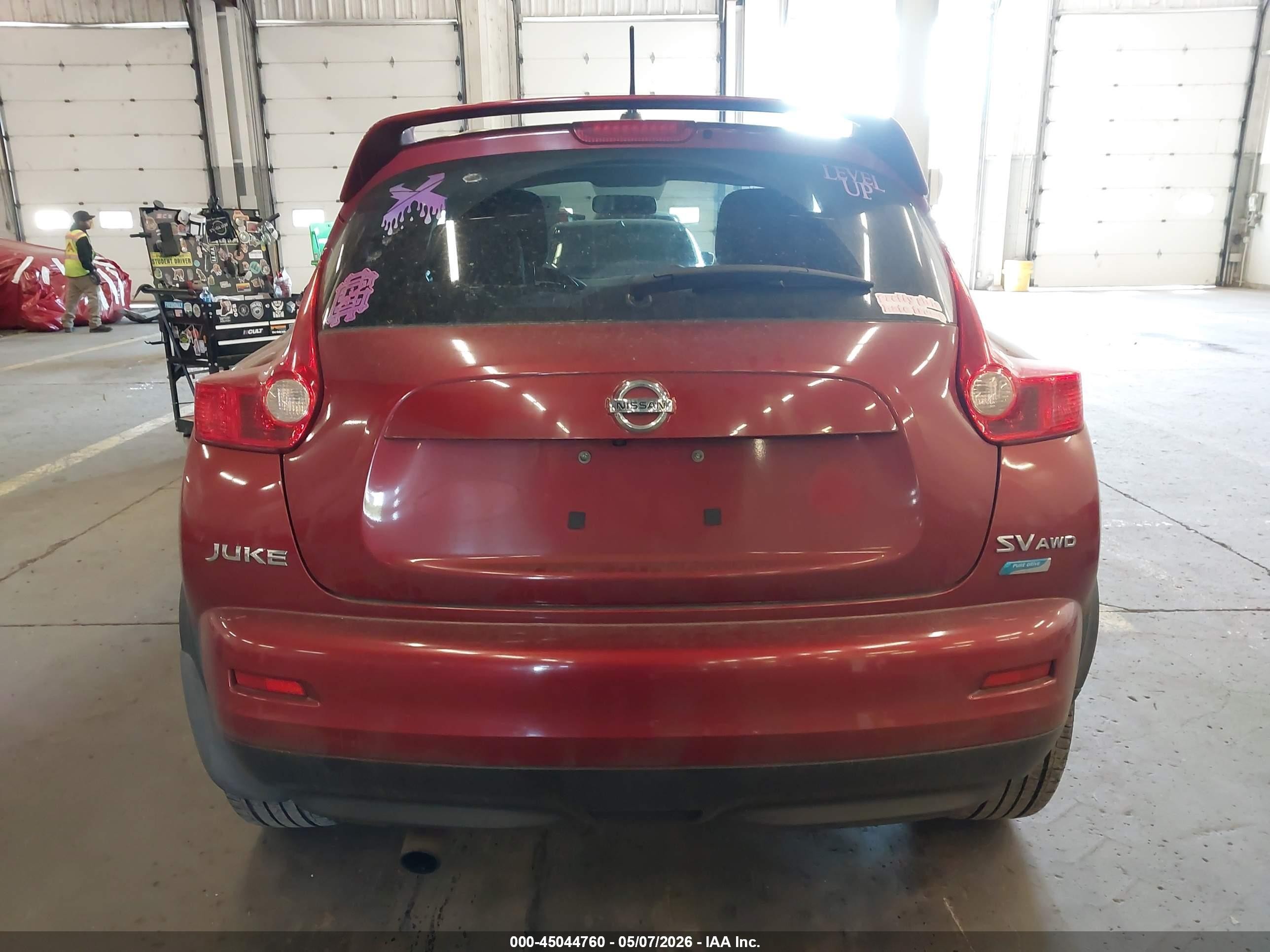 2013 Nissan Juke Sv Burgundy vin: JN8AF5MVXDT215559