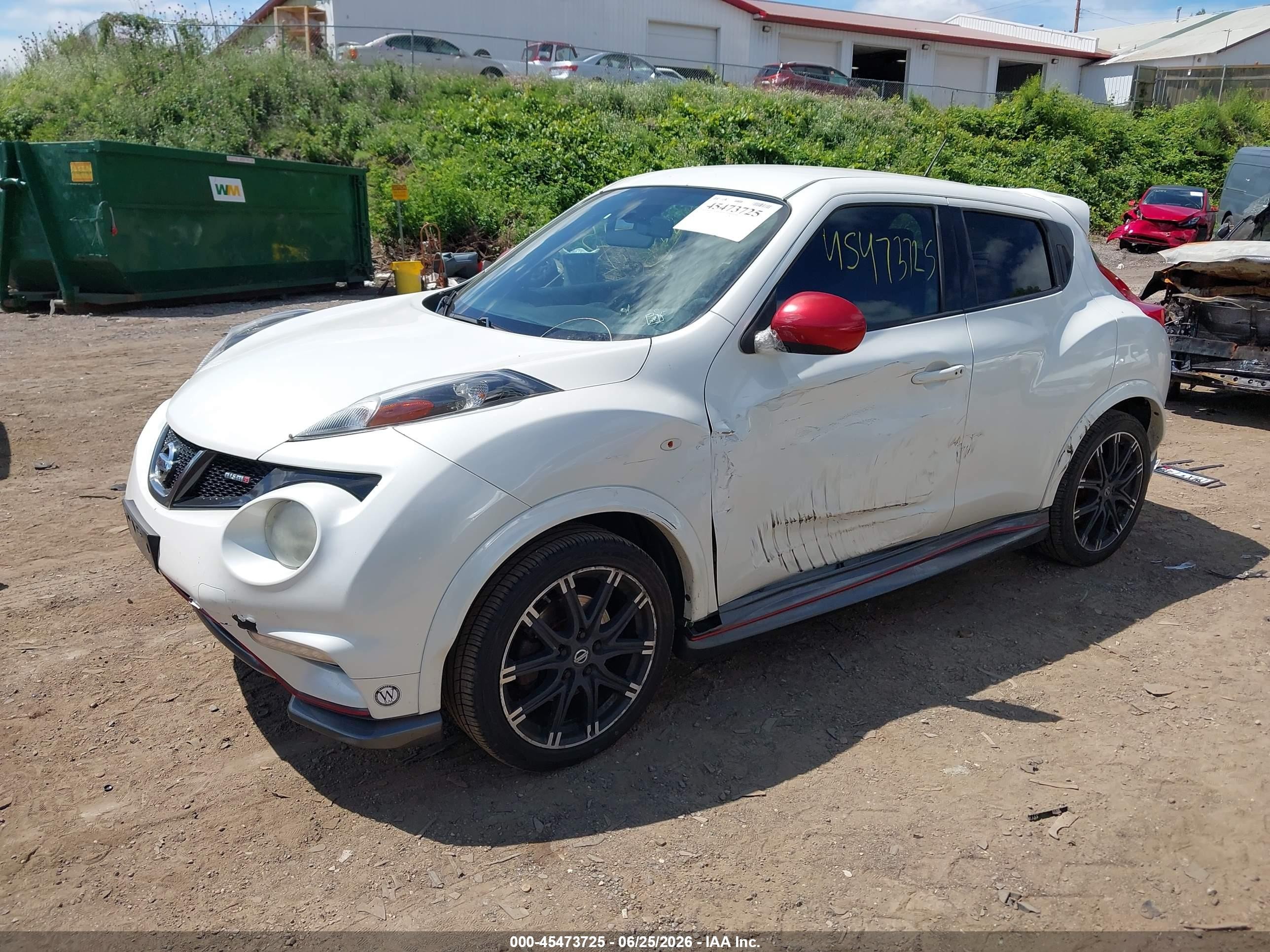 2013 Nissan Juke Nismo White vin: JN8AF5MVXDT227811