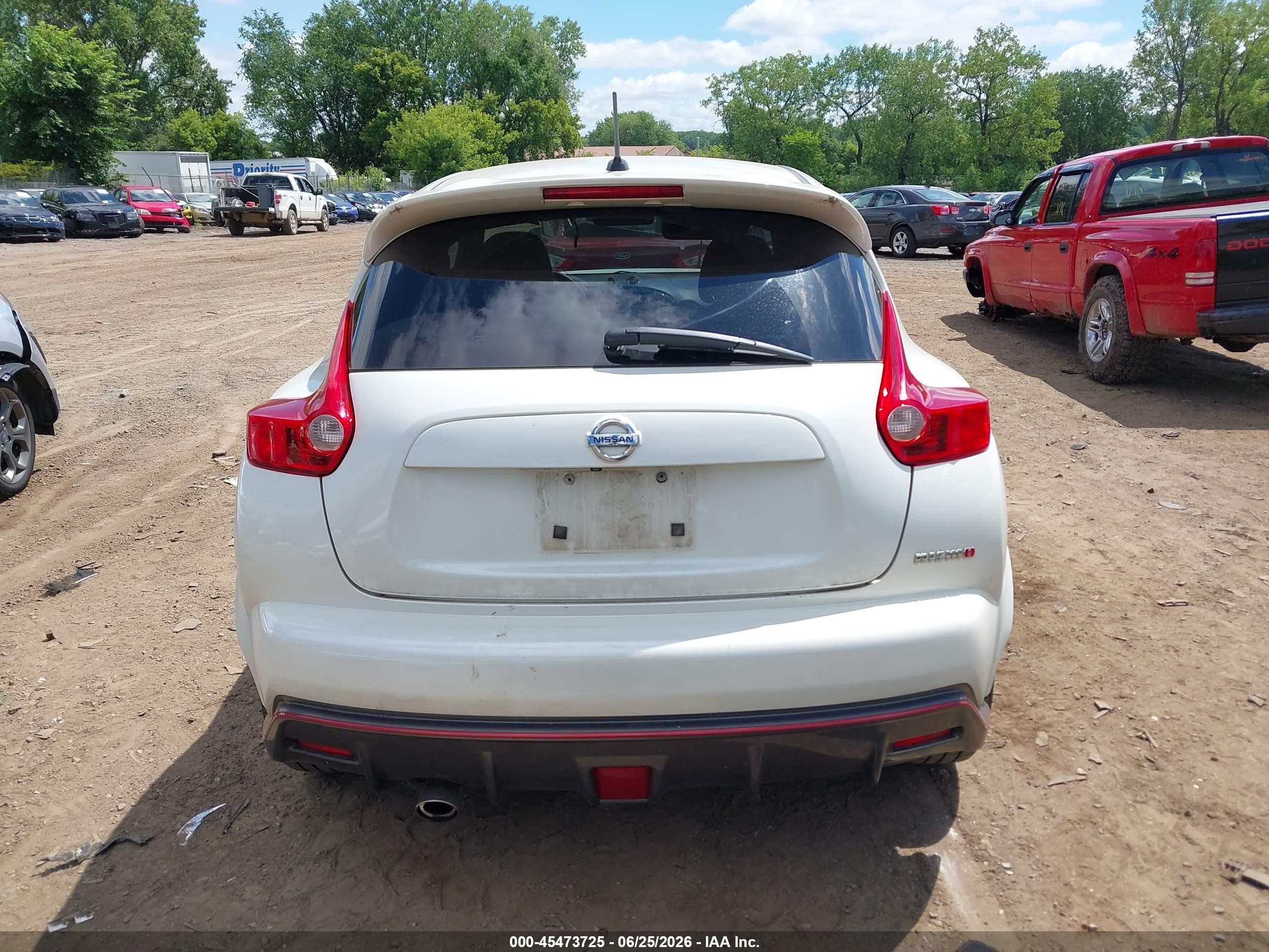 2013 Nissan Juke Nismo White vin: JN8AF5MVXDT227811