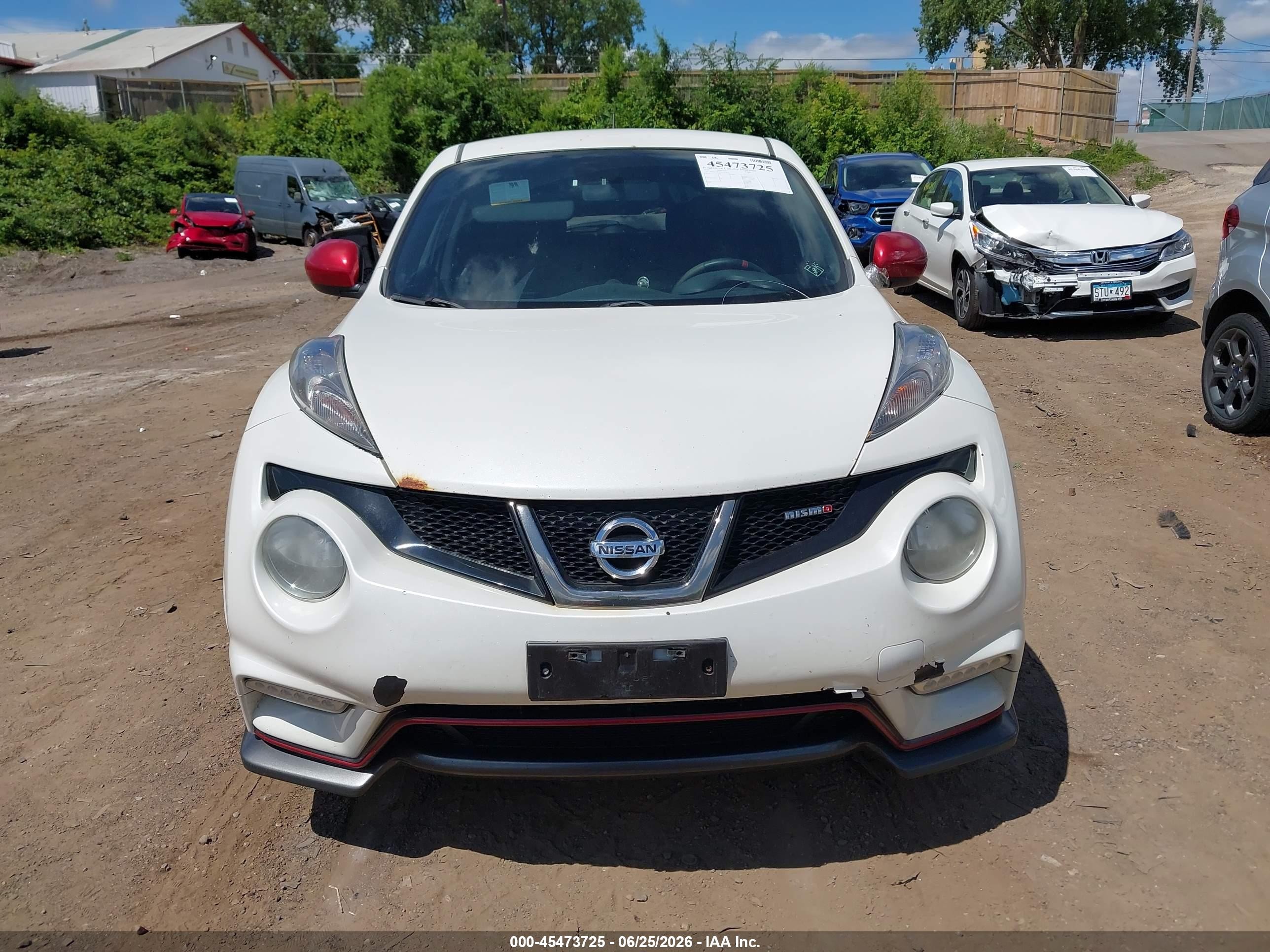 2013 Nissan Juke Nismo White vin: JN8AF5MVXDT227811