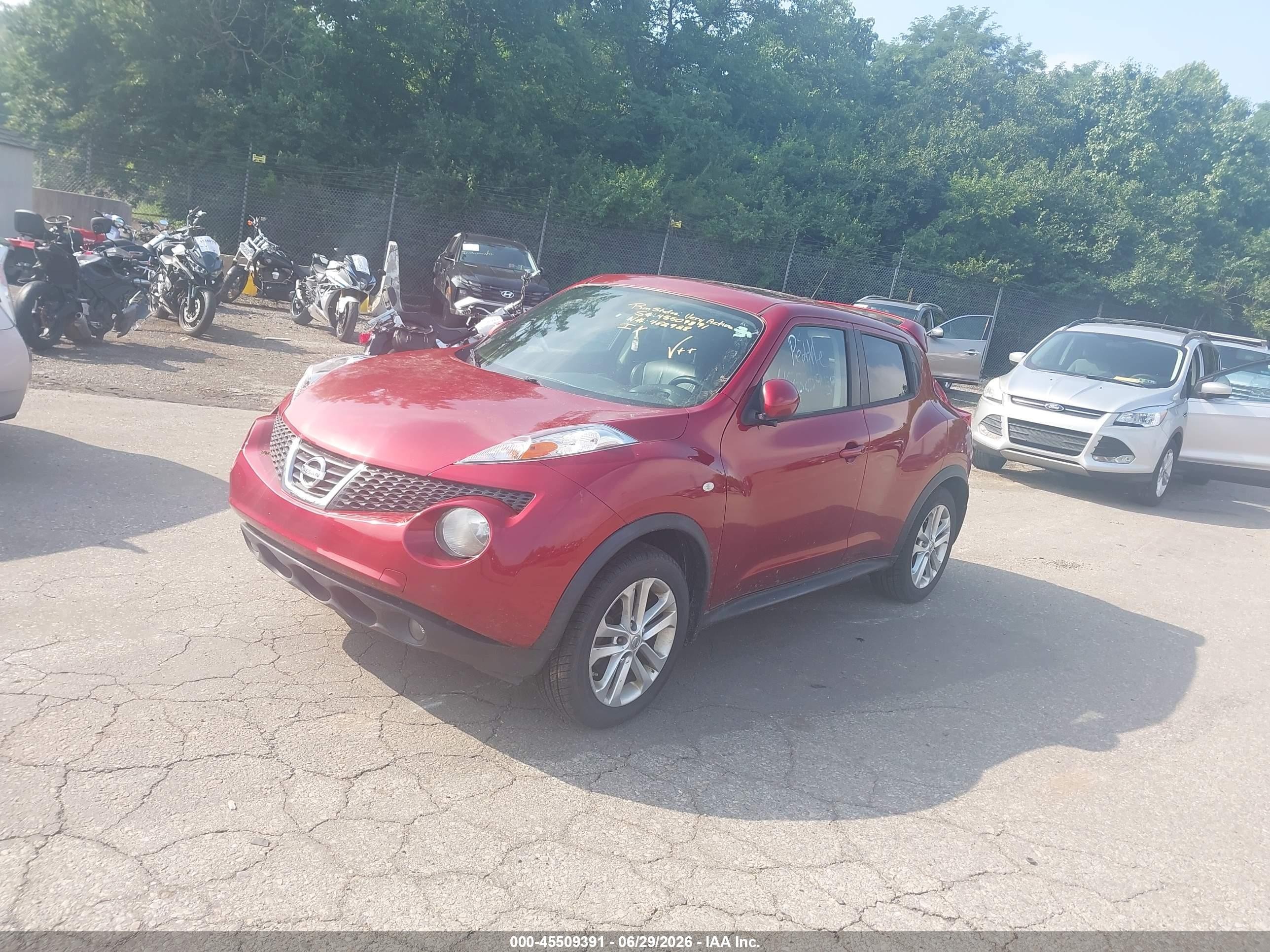 2014 Nissan Juke Sl Красный vin: JN8AF5MVXET482928