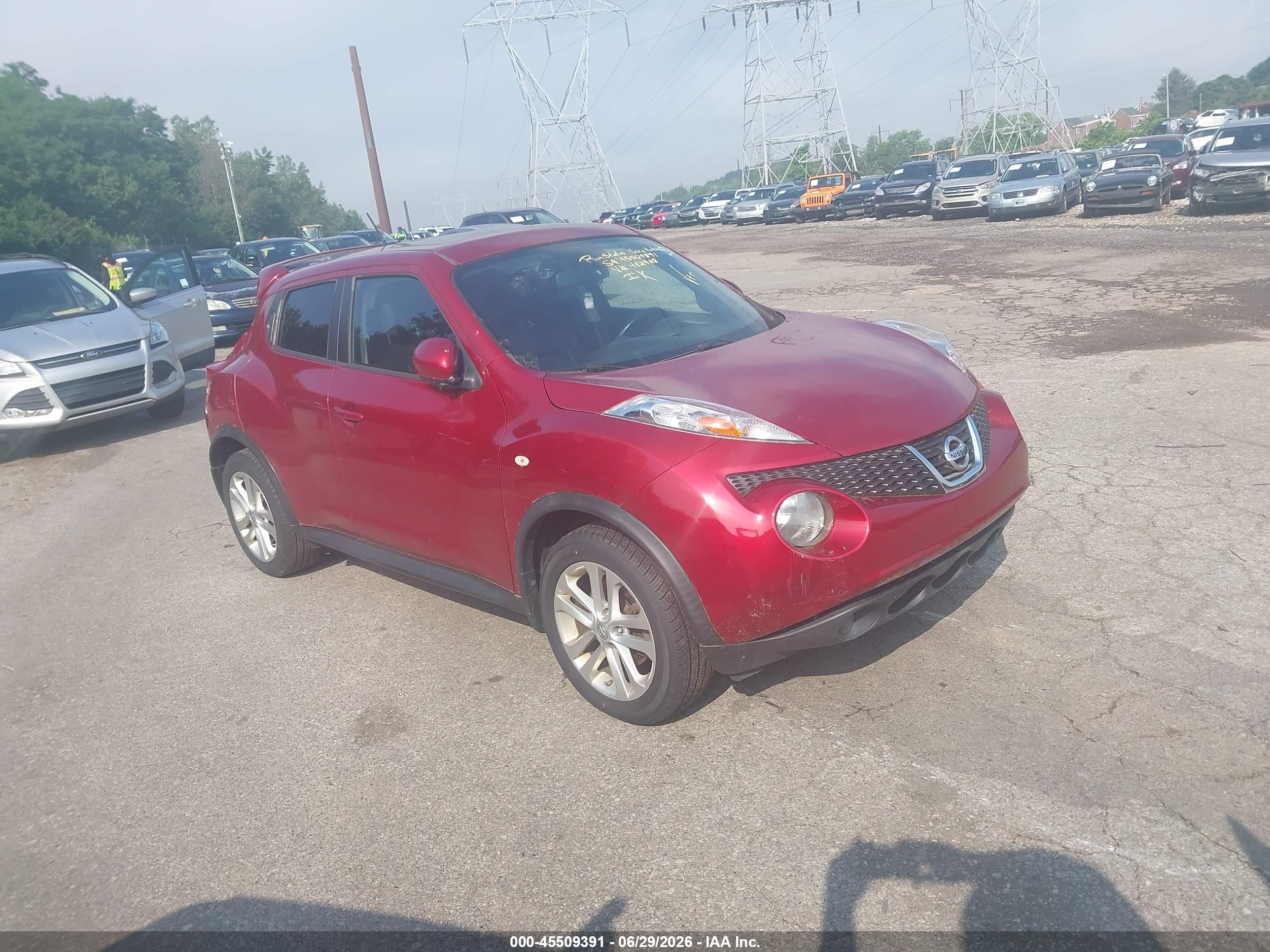 2014 Nissan Juke Sl Красный vin: JN8AF5MVXET482928