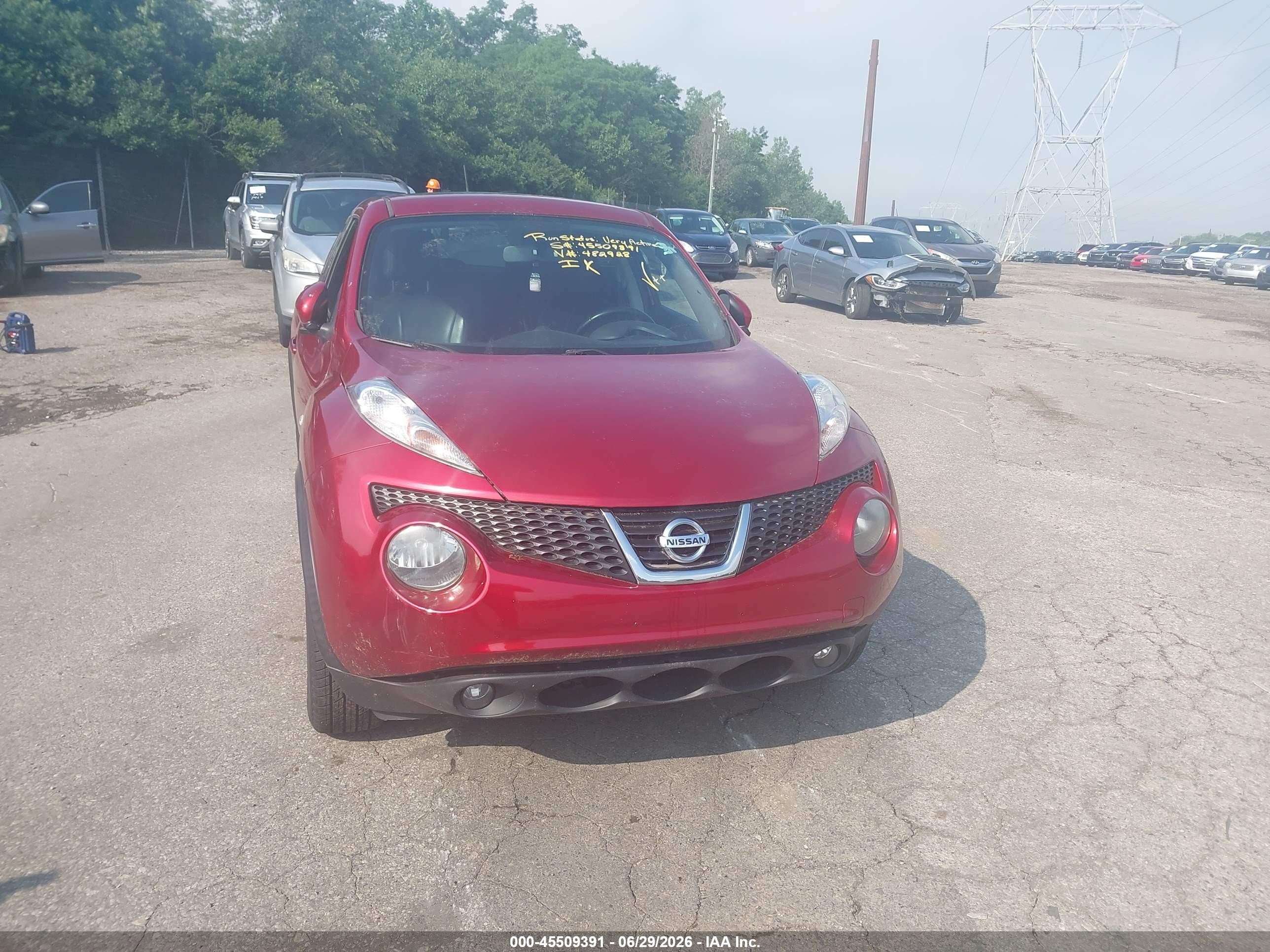 2014 Nissan Juke Sl Красный vin: JN8AF5MVXET482928