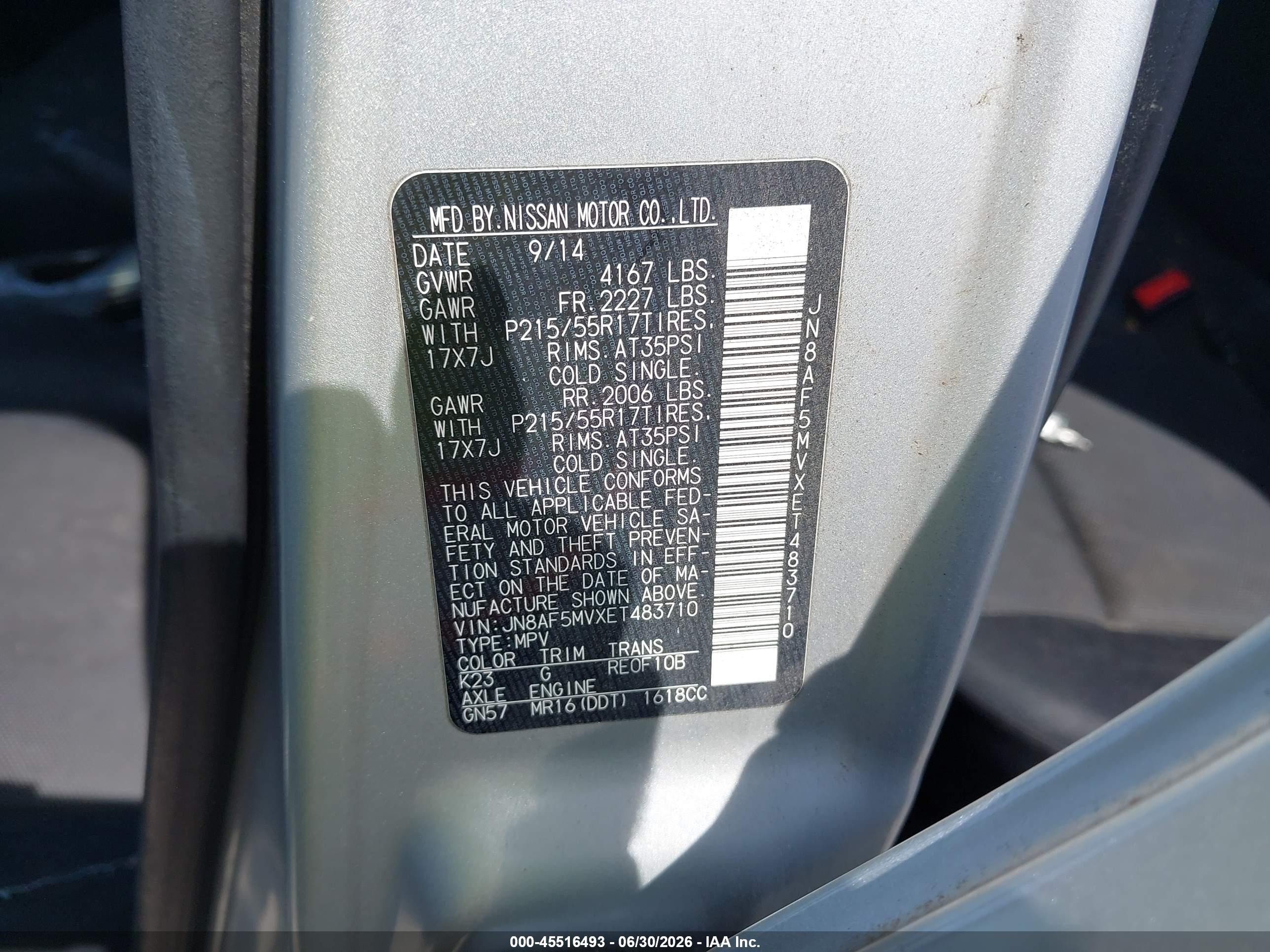2014 Nissan Juke S Silver vin: JN8AF5MVXET483710