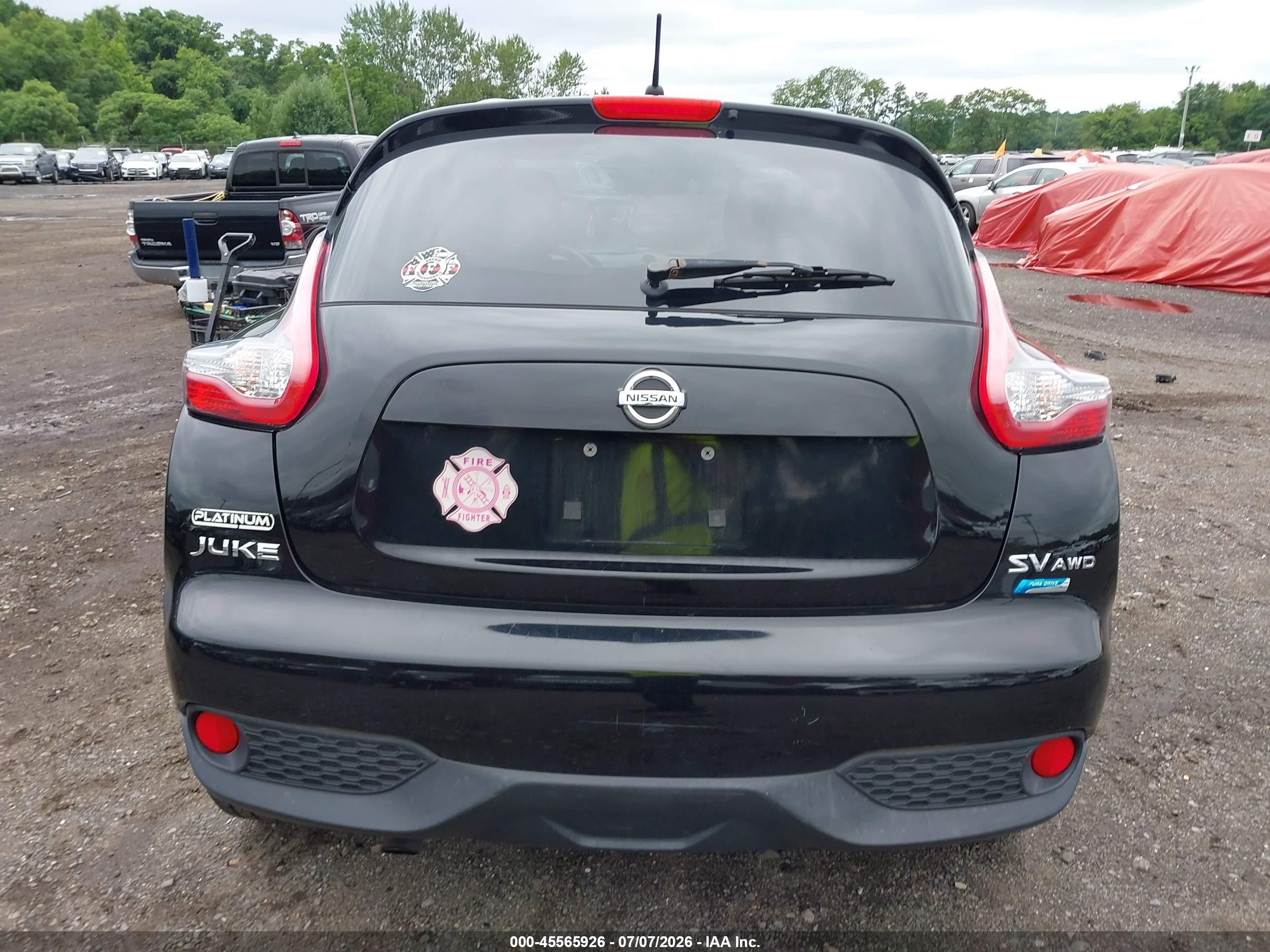 2015 Nissan Juke Nismo/s/sl/sv Black vin: JN8AF5MVXFT550274