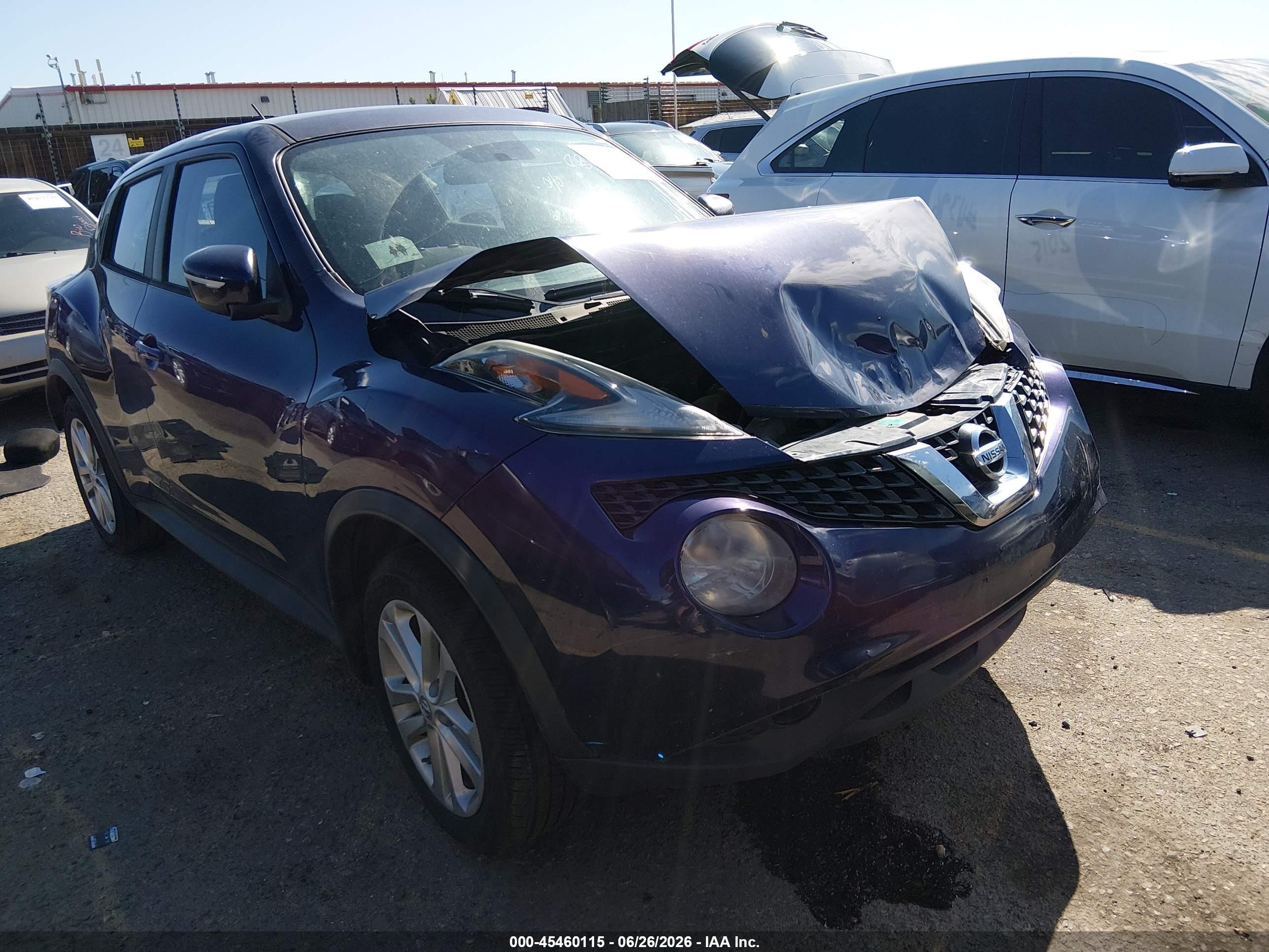 2015 Nissan Juke S Синий vin: JN8AF5MVXFT556009