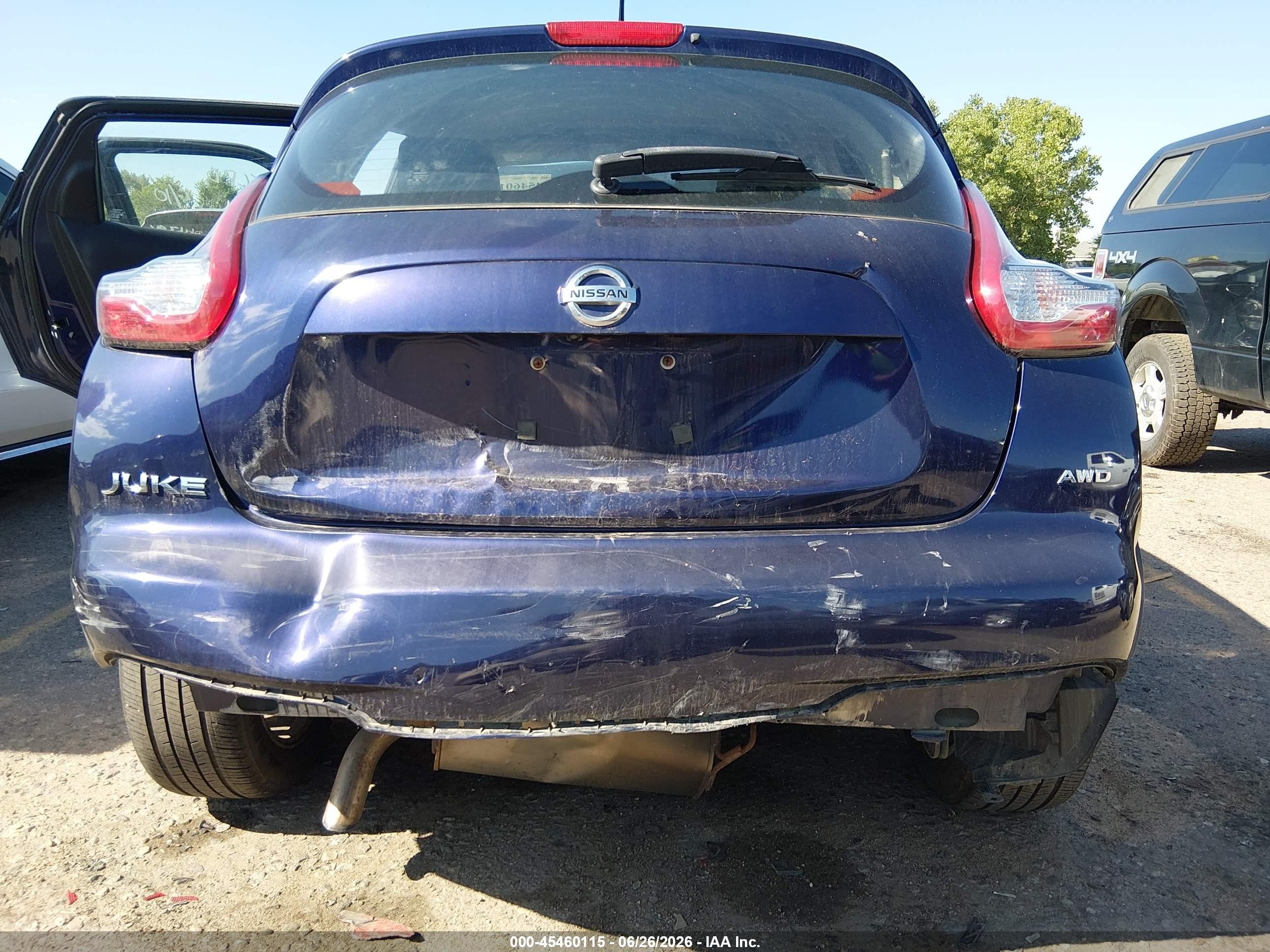 2015 Nissan Juke S Blue vin: JN8AF5MVXFT556009
