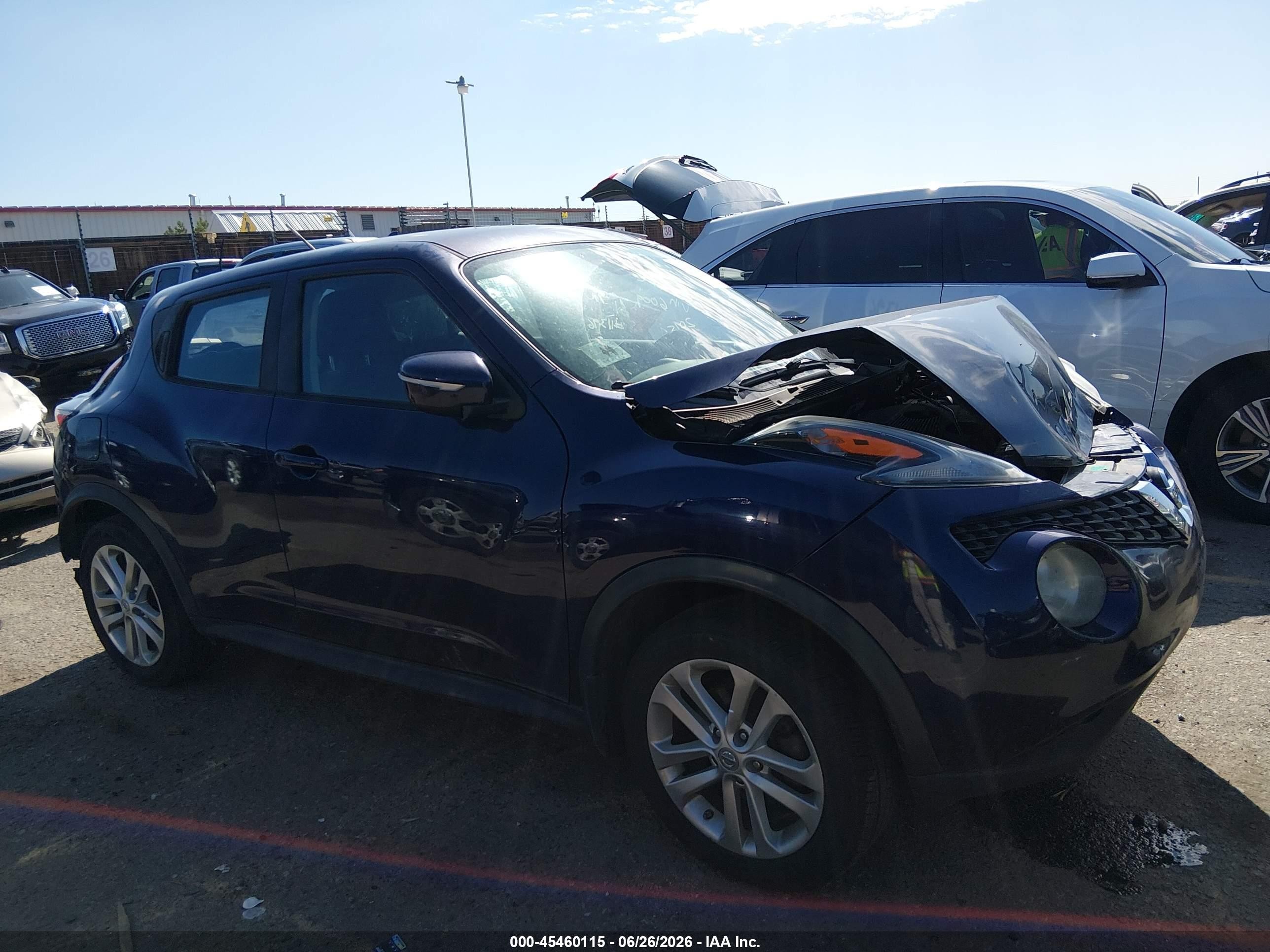 2015 Nissan Juke S Blue vin: JN8AF5MVXFT556009