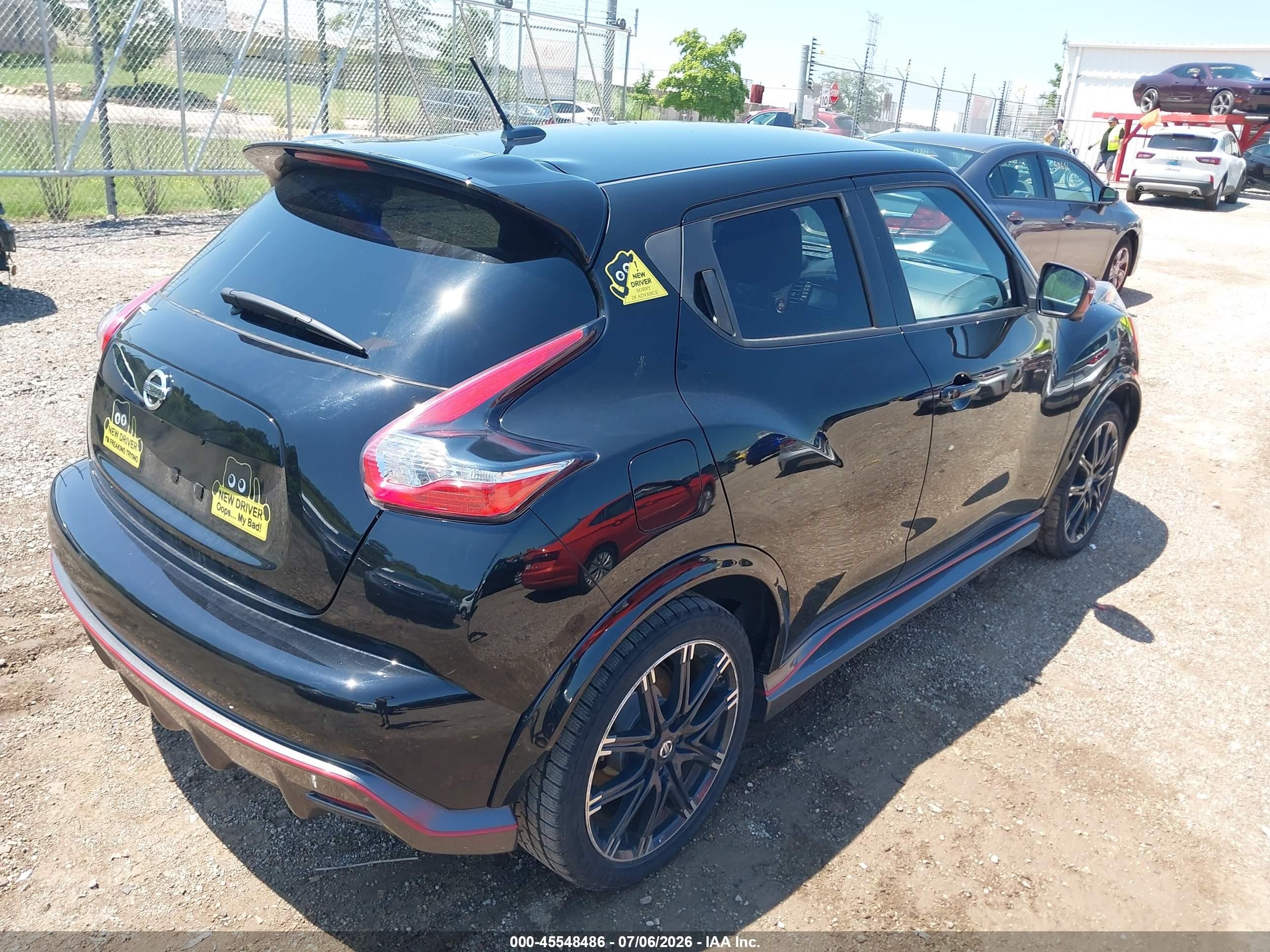 2015 Nissan Juke Nismo/s/sl/sv Black vin: JN8AF5MVXFT562425