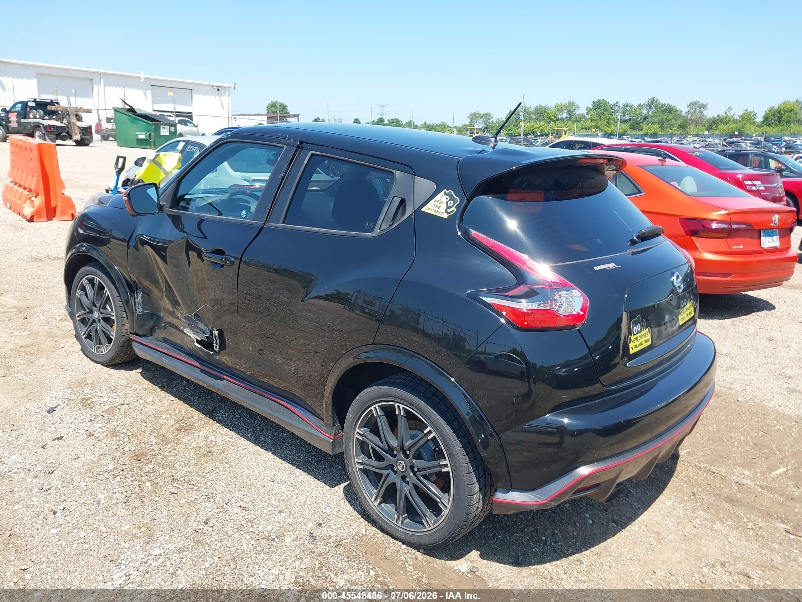 2015 Nissan Juke Nismo/s/sl/sv Black vin: JN8AF5MVXFT562425