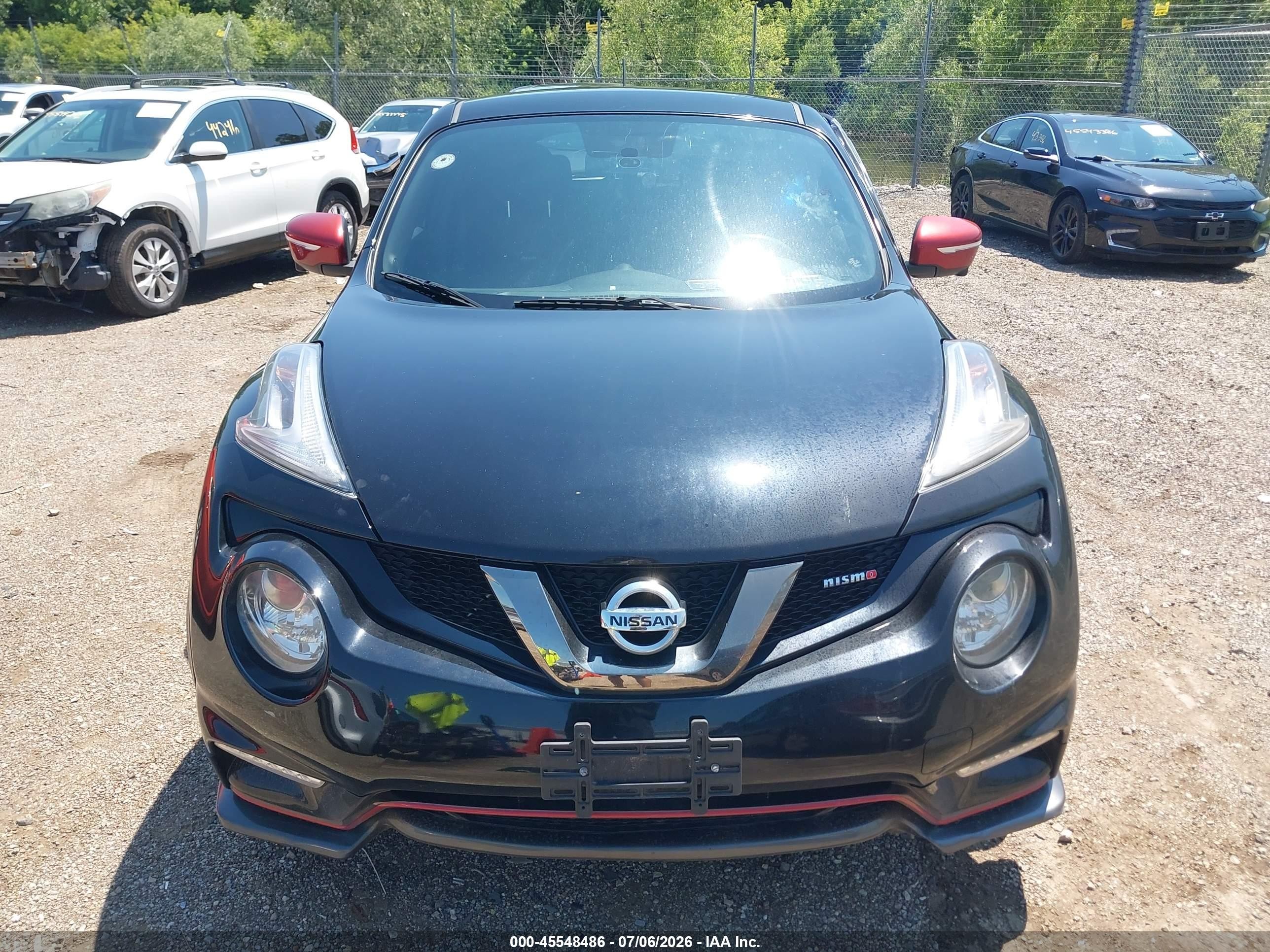 2015 Nissan Juke Nismo/s/sl/sv Black vin: JN8AF5MVXFT562425
