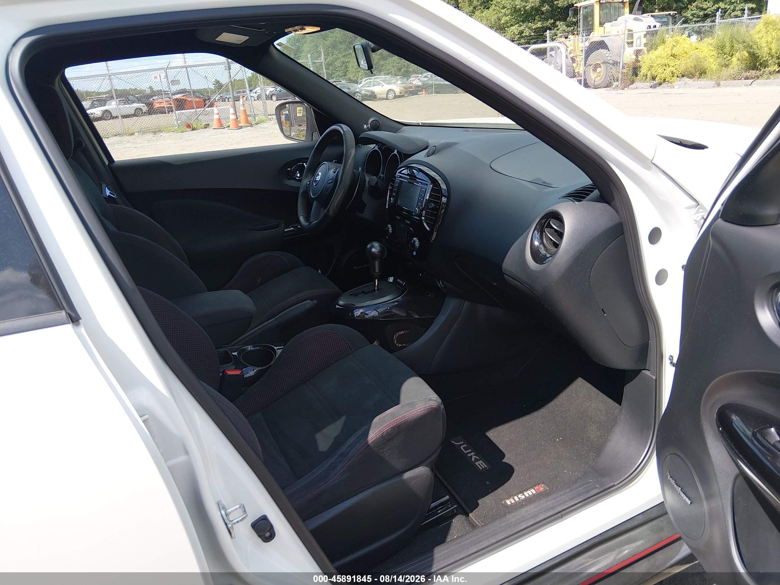 2015 Nissan Juke Nismo White vin: JN8AF5MVXFT562666