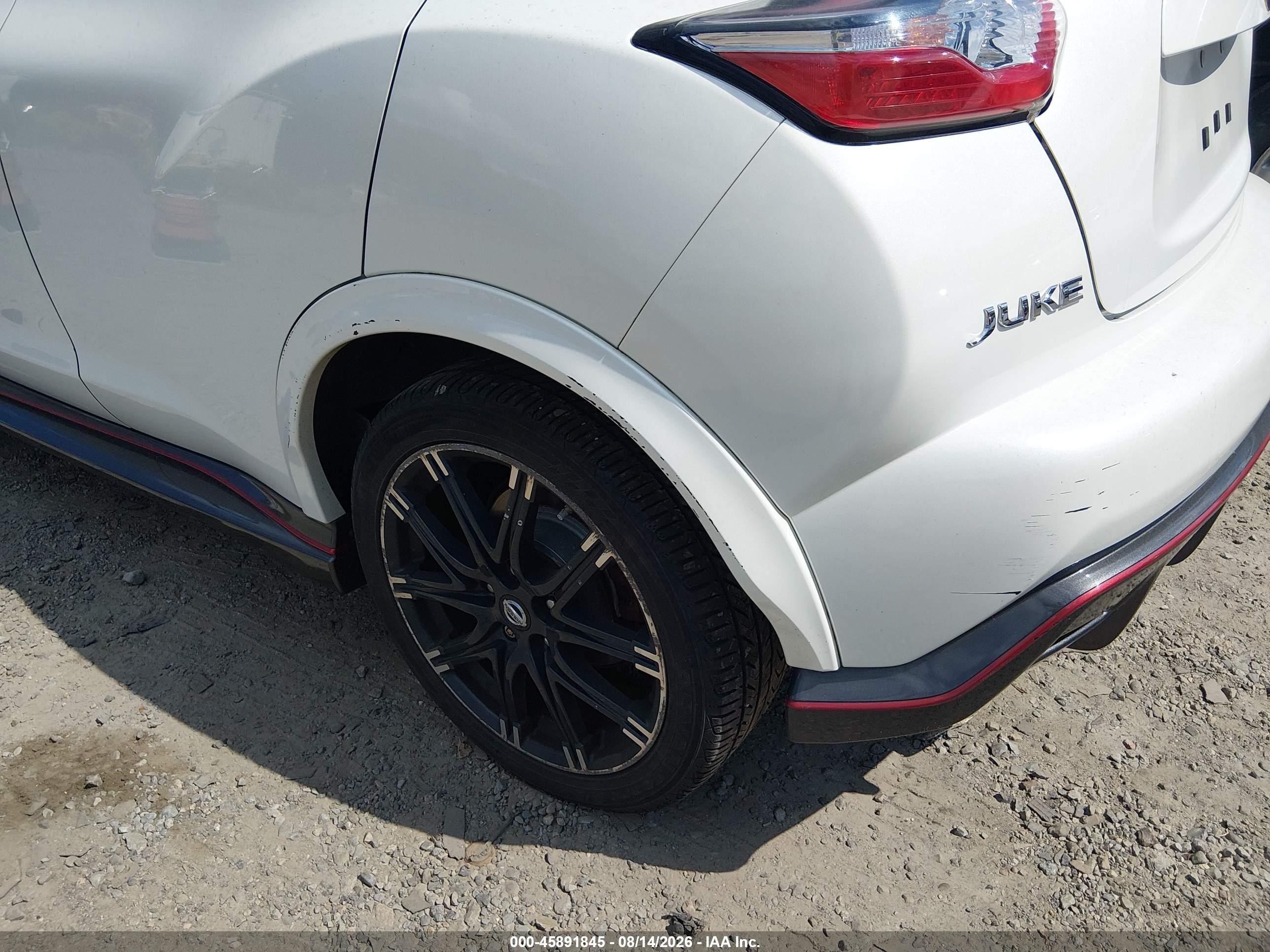 2015 Nissan Juke Nismo White vin: JN8AF5MVXFT562666