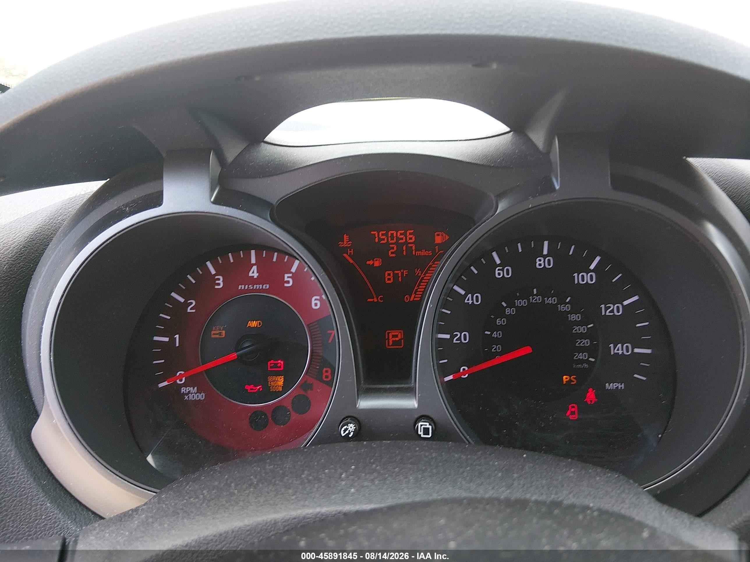 2015 Nissan Juke Nismo White vin: JN8AF5MVXFT562666