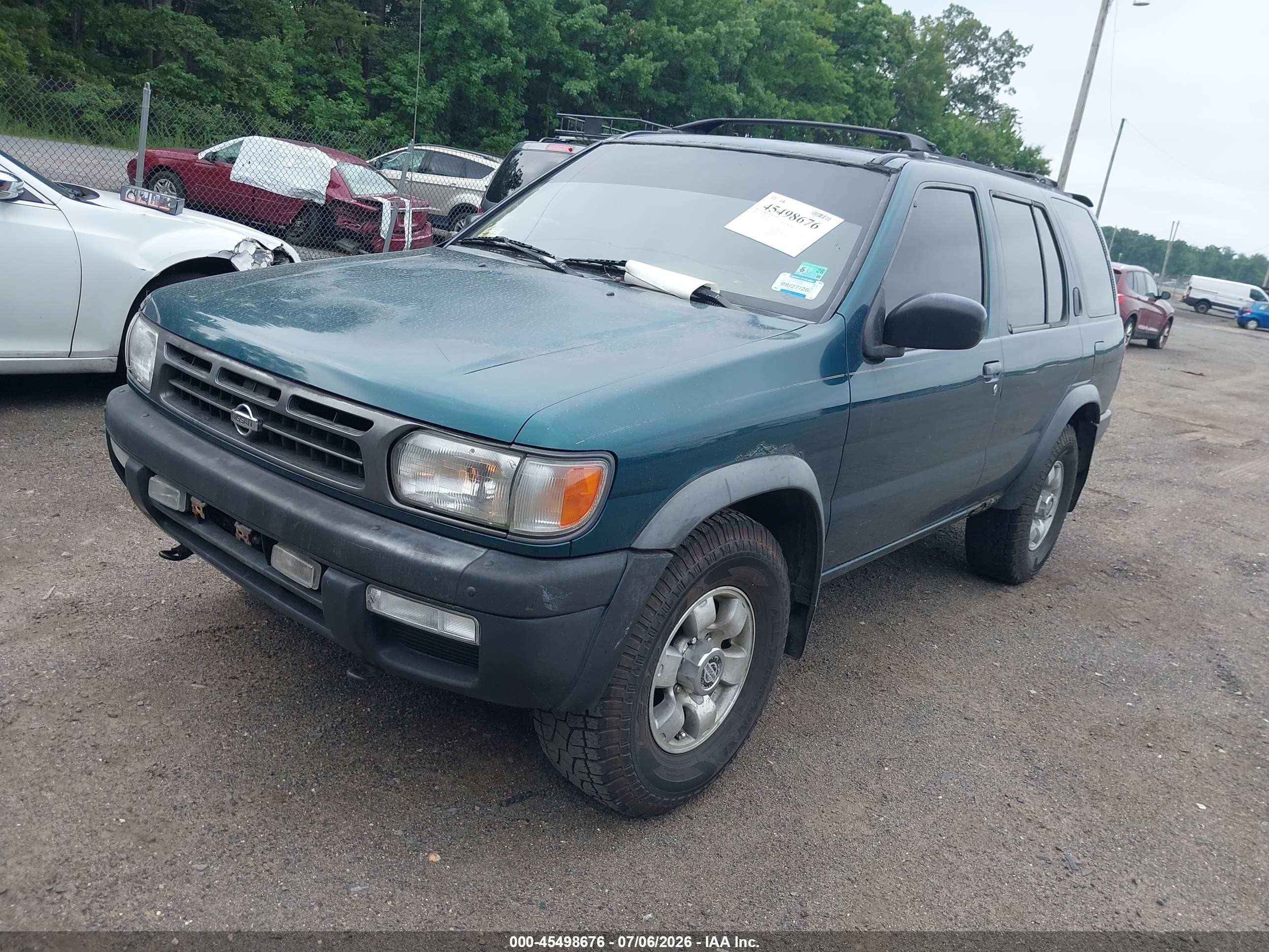 1996 Nissan Pathfinder Le/se/xe Зеленый vin: JN8AR05Y2TW007496