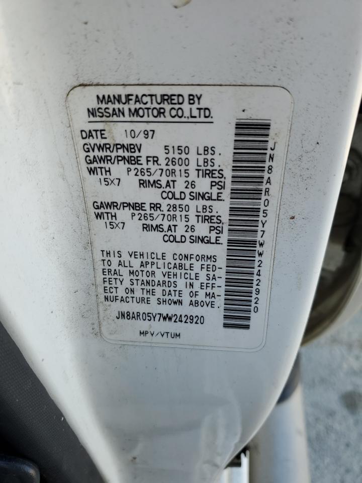 Price & History 1998 Nissan Pathfinder Le 3.3l 6 vin