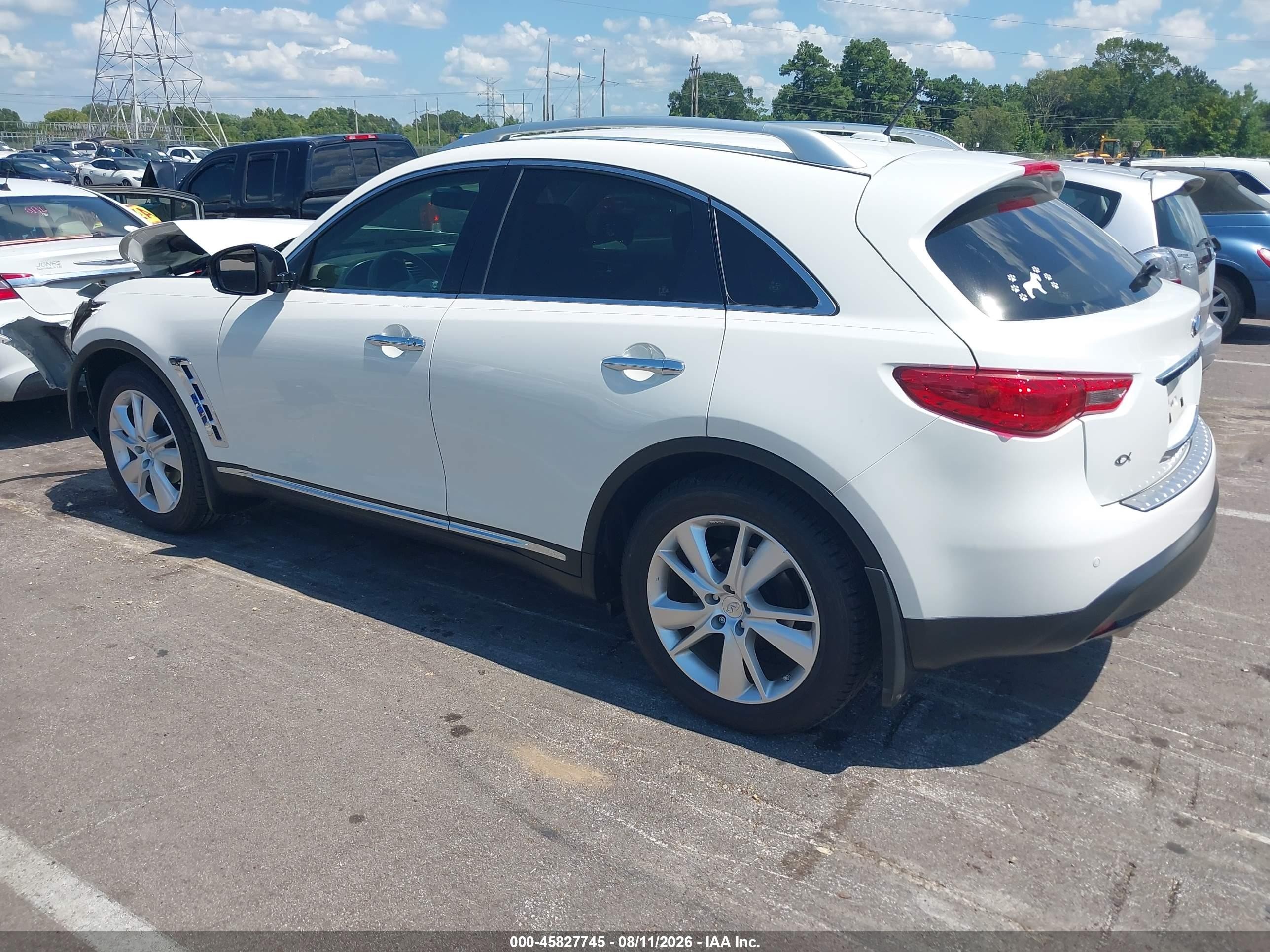 2012 Infiniti Fx35 Белый vin: JN8AS1MU1CM122661