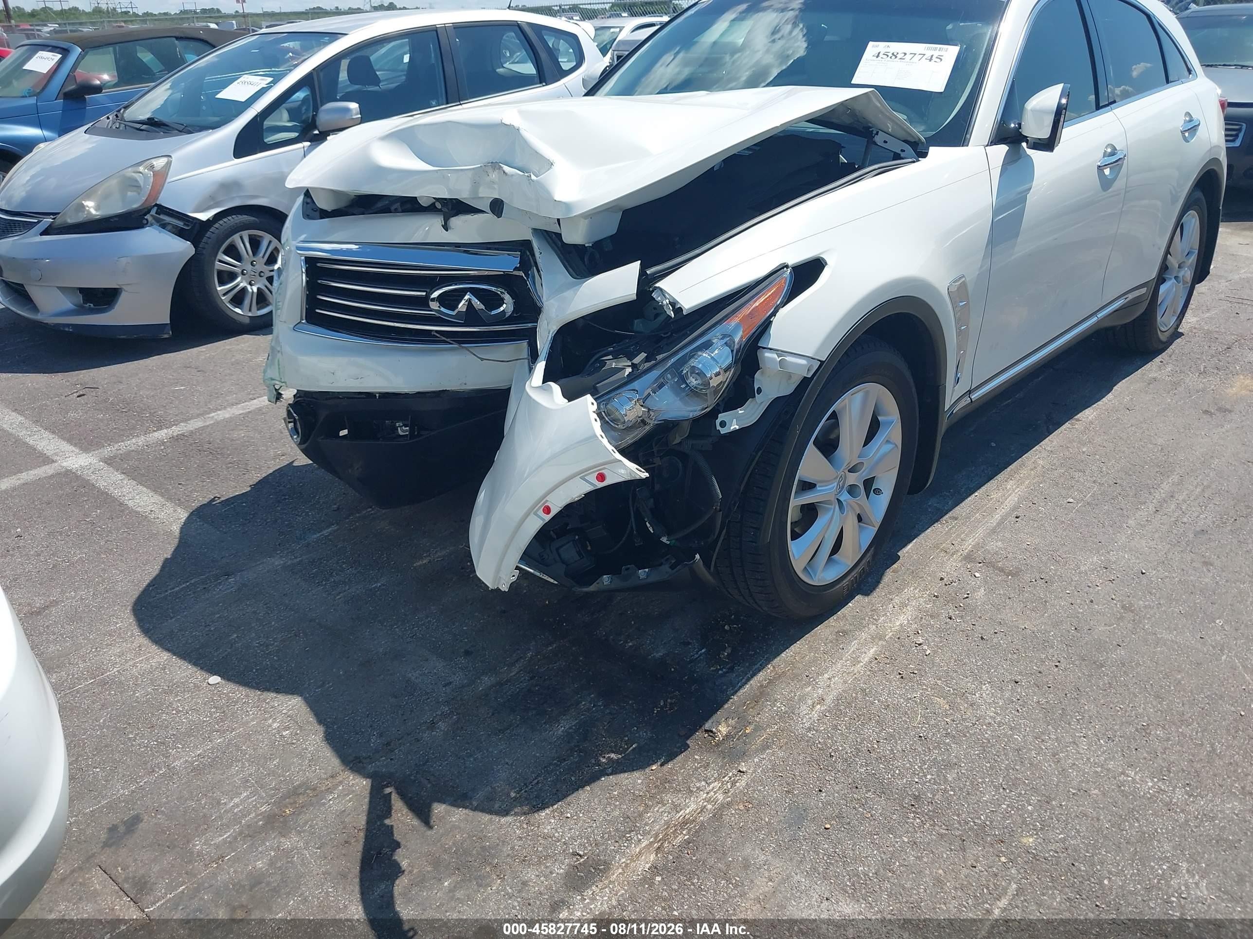 2012 Infiniti Fx35 Белый vin: JN8AS1MU1CM122661