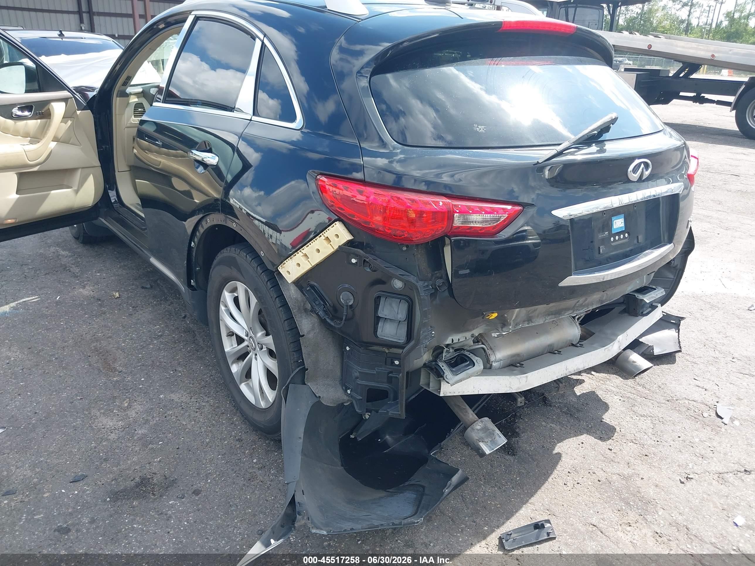 2010 Infiniti Fx35   Black vin: JN8AS1MU2AM801383